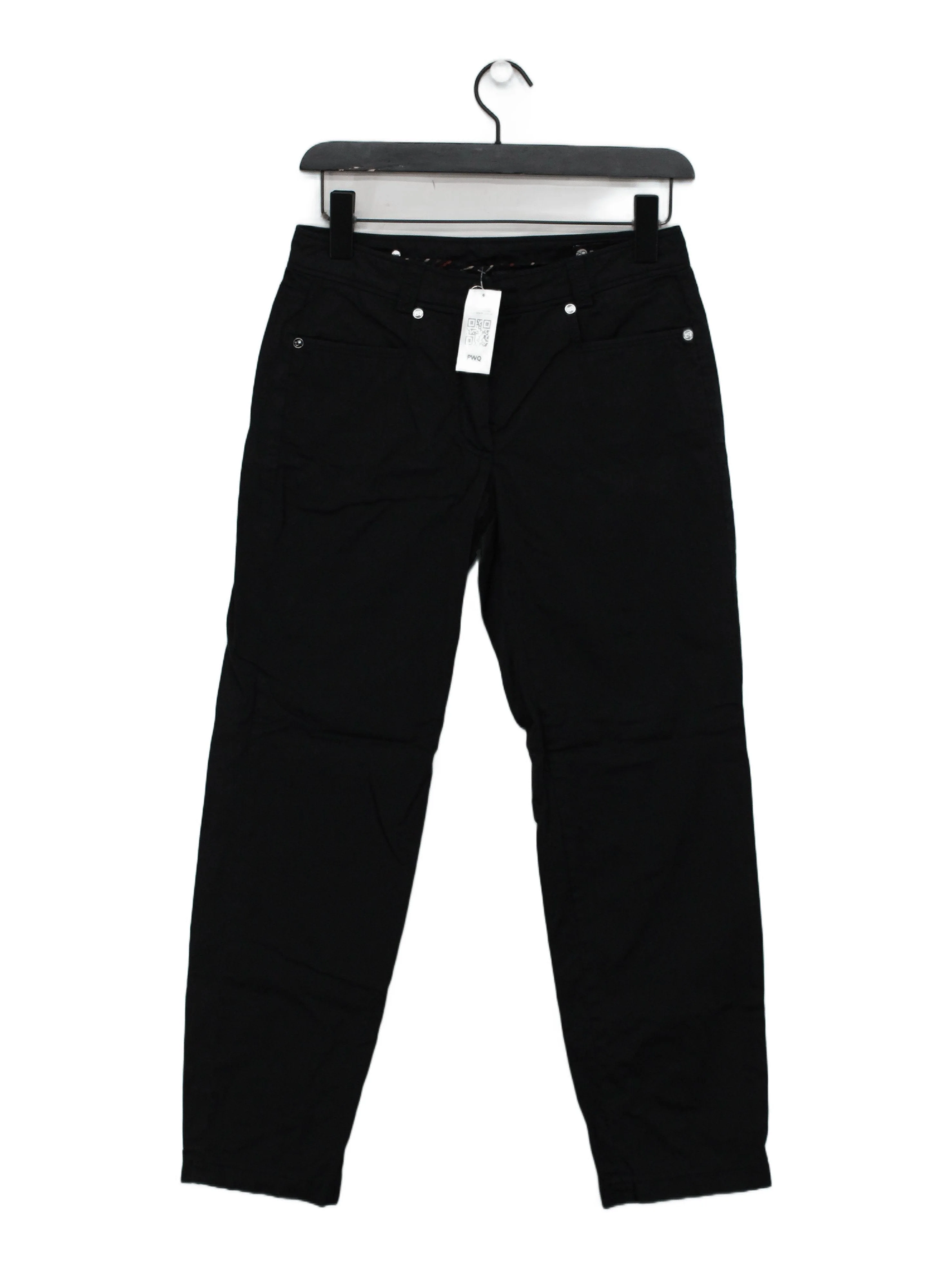 Raffaello Rossi Men's Trousers W 34 in Black Cotton with Elastane Tapered Chino