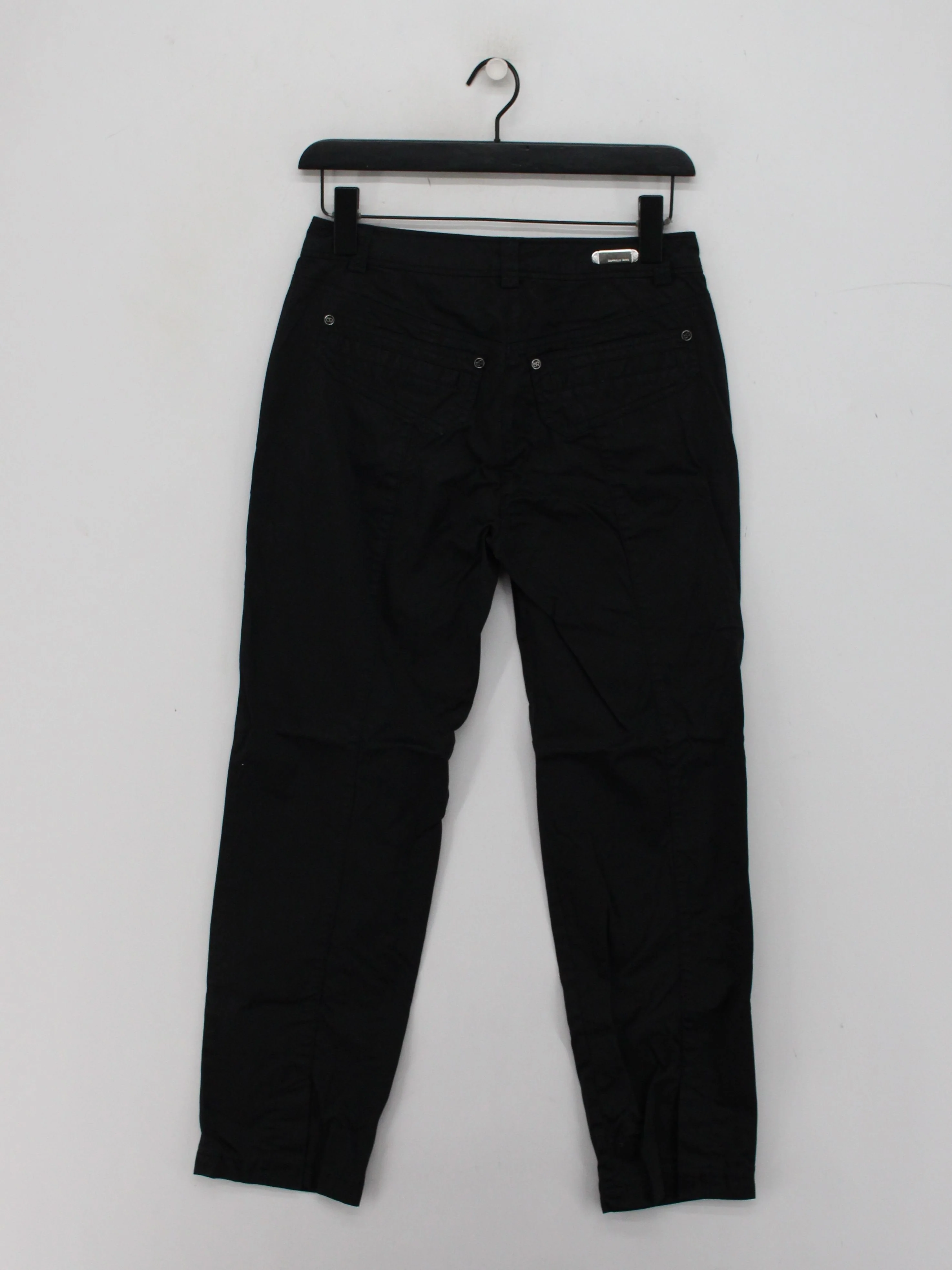 Raffaello Rossi Men's Trousers W 34 in Black Cotton with Elastane Tapered Chino - Image 2