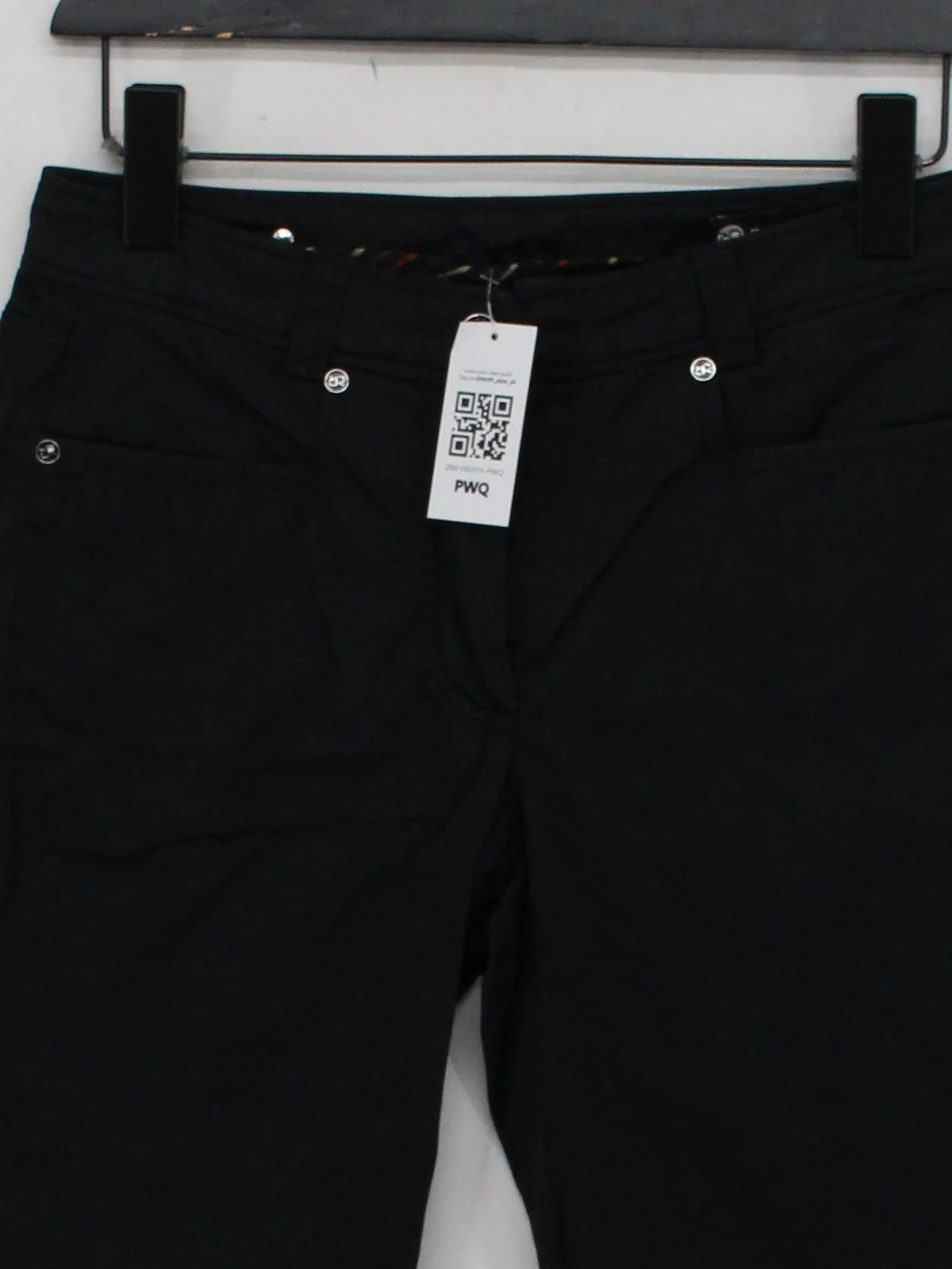 Raffaello Rossi Men's Trousers W 34 in Black Cotton with Elastane Tapered Chino - Image 3