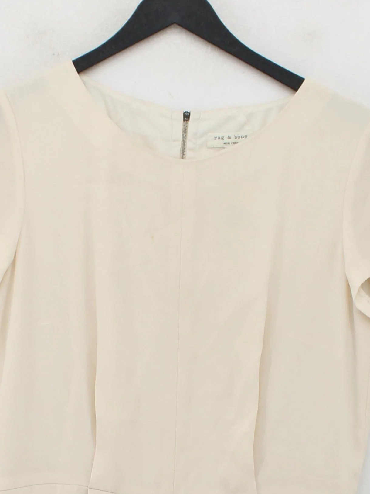 Rag & Bone Mini Dress in Cream - Image 3