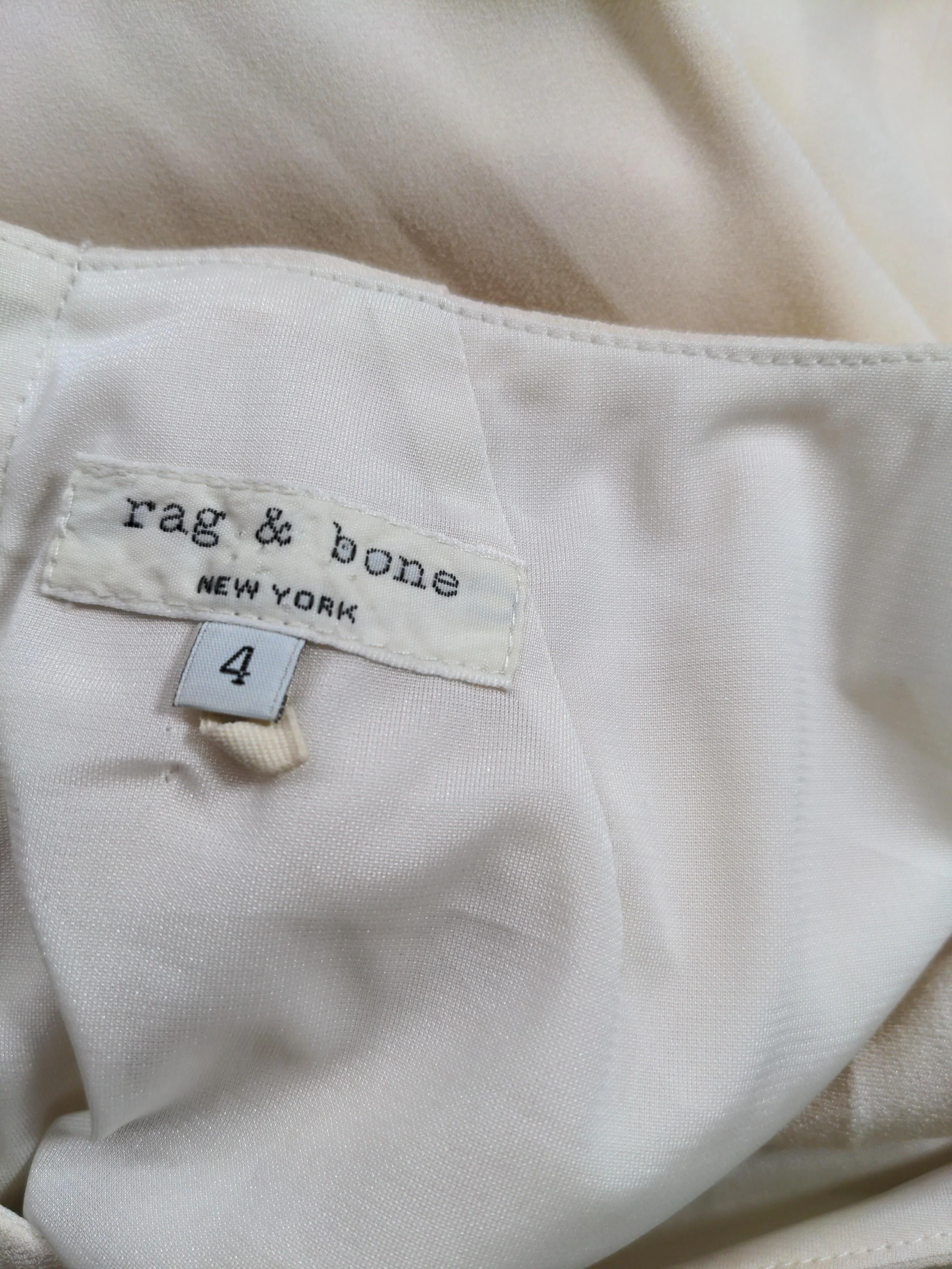 Rag & Bone Mini Dress in Cream - Image 6