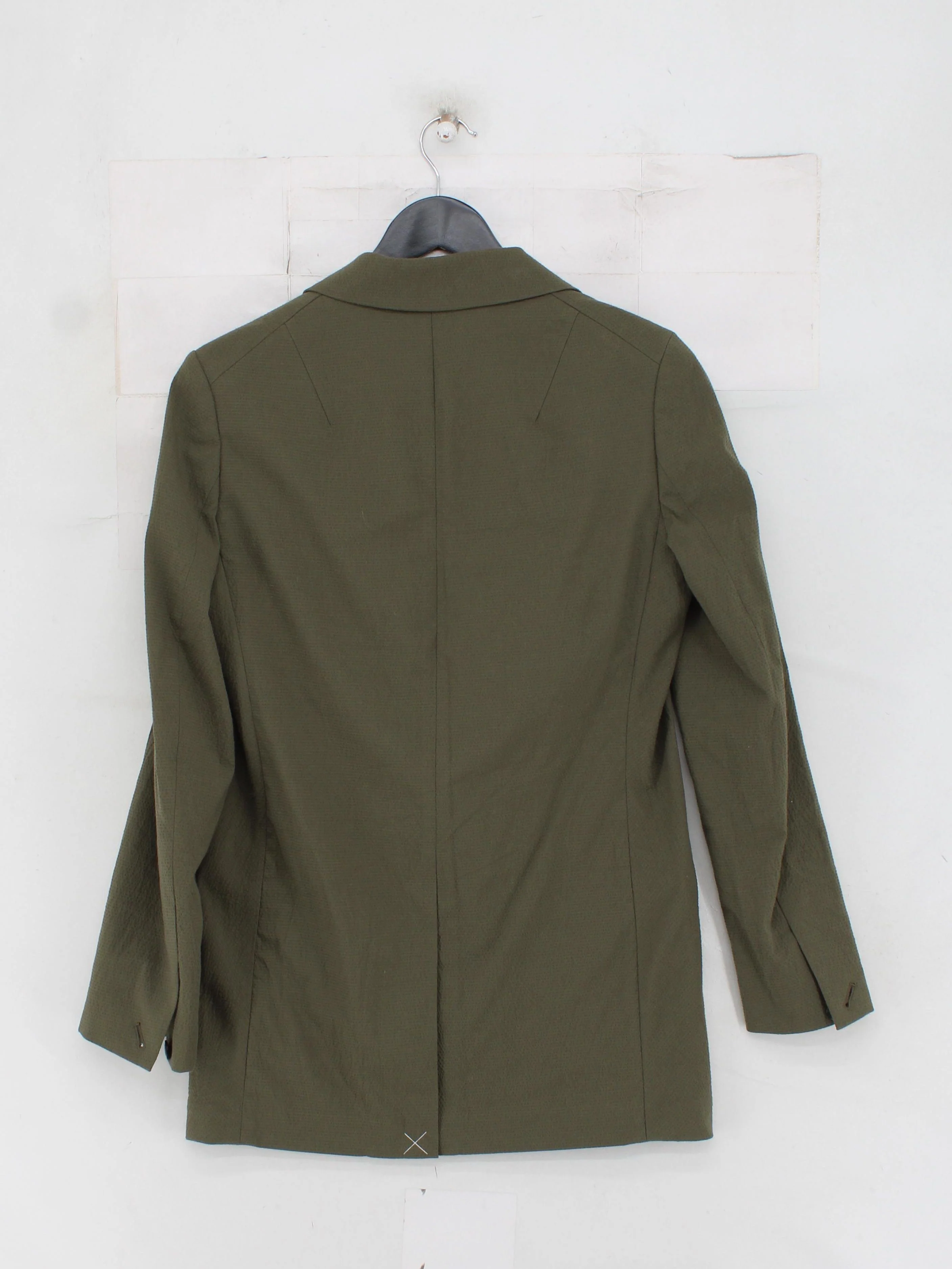 Rag & Bone Women's Blazer UK 6 Green Cotton with Spandex Overcoat - Image 2