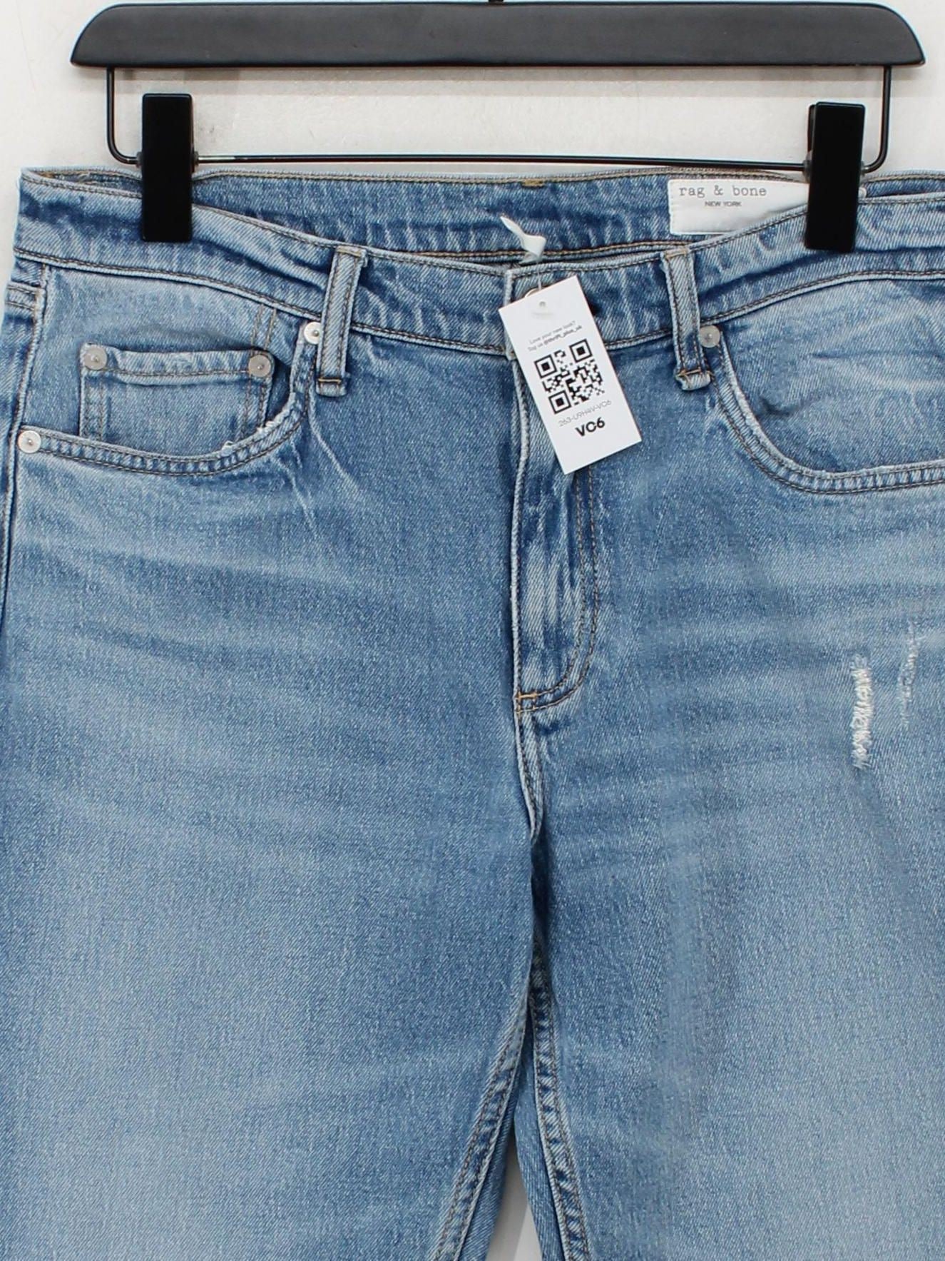 Rag & Bone Women's Jeans W 31 in Blue Cotton with Elastane Wide-Leg - Image 3