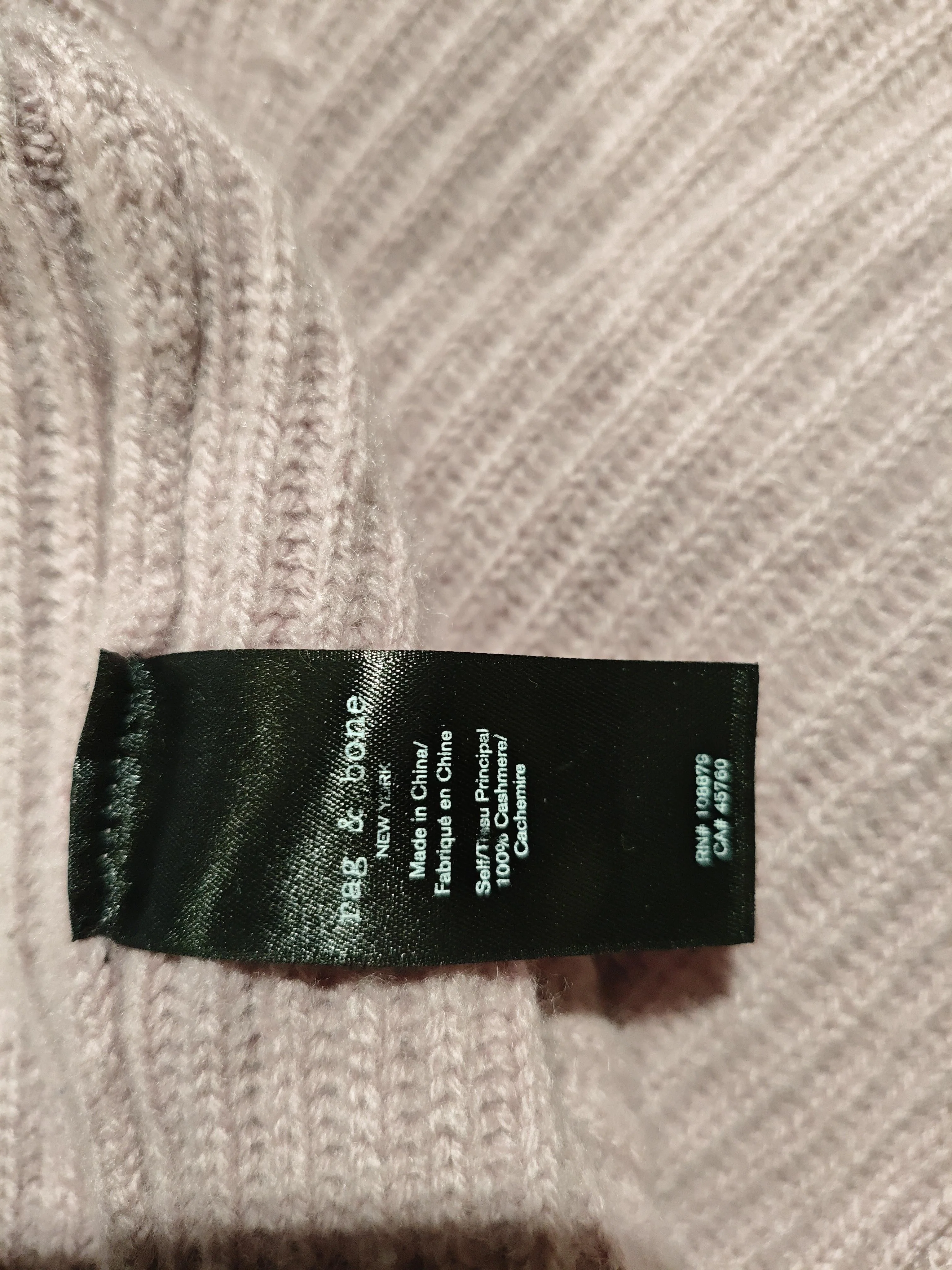Rag & Bone Women's Jumper M Pink 100% Cashmere High Neck Pullover - Image 6