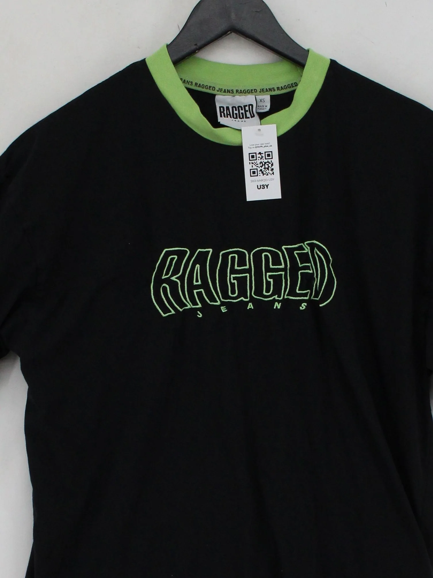 Ragged Jeans Men's T-Shirt XS Black Graphic 100% Cotton Basic - Image 3