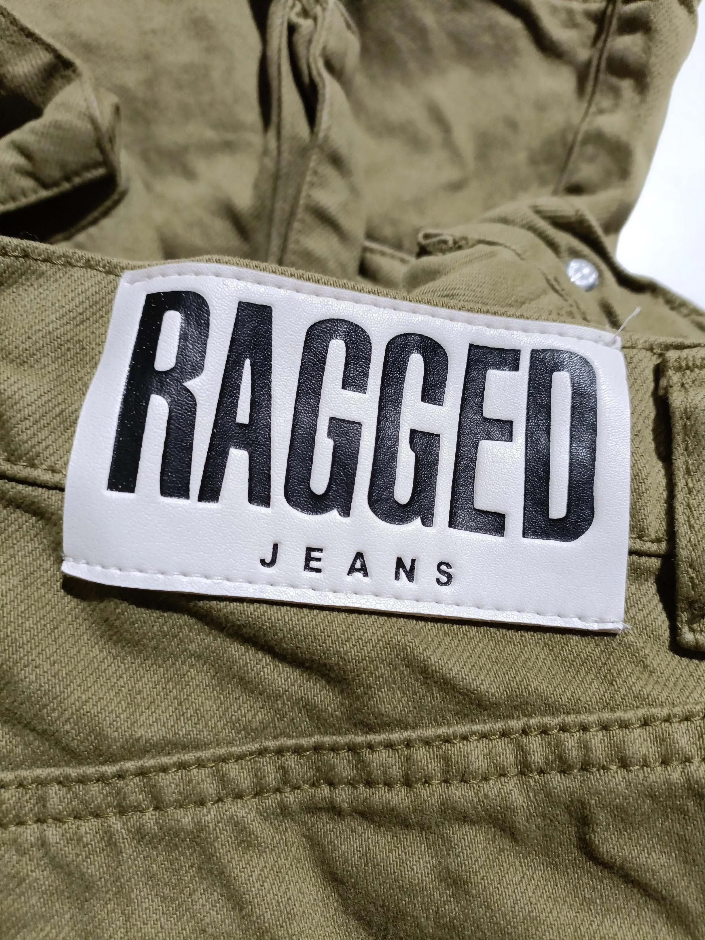 Ragged Jeans Women's Trousers XS Green 100% Cotton Wide-Leg Cargo - Image 6