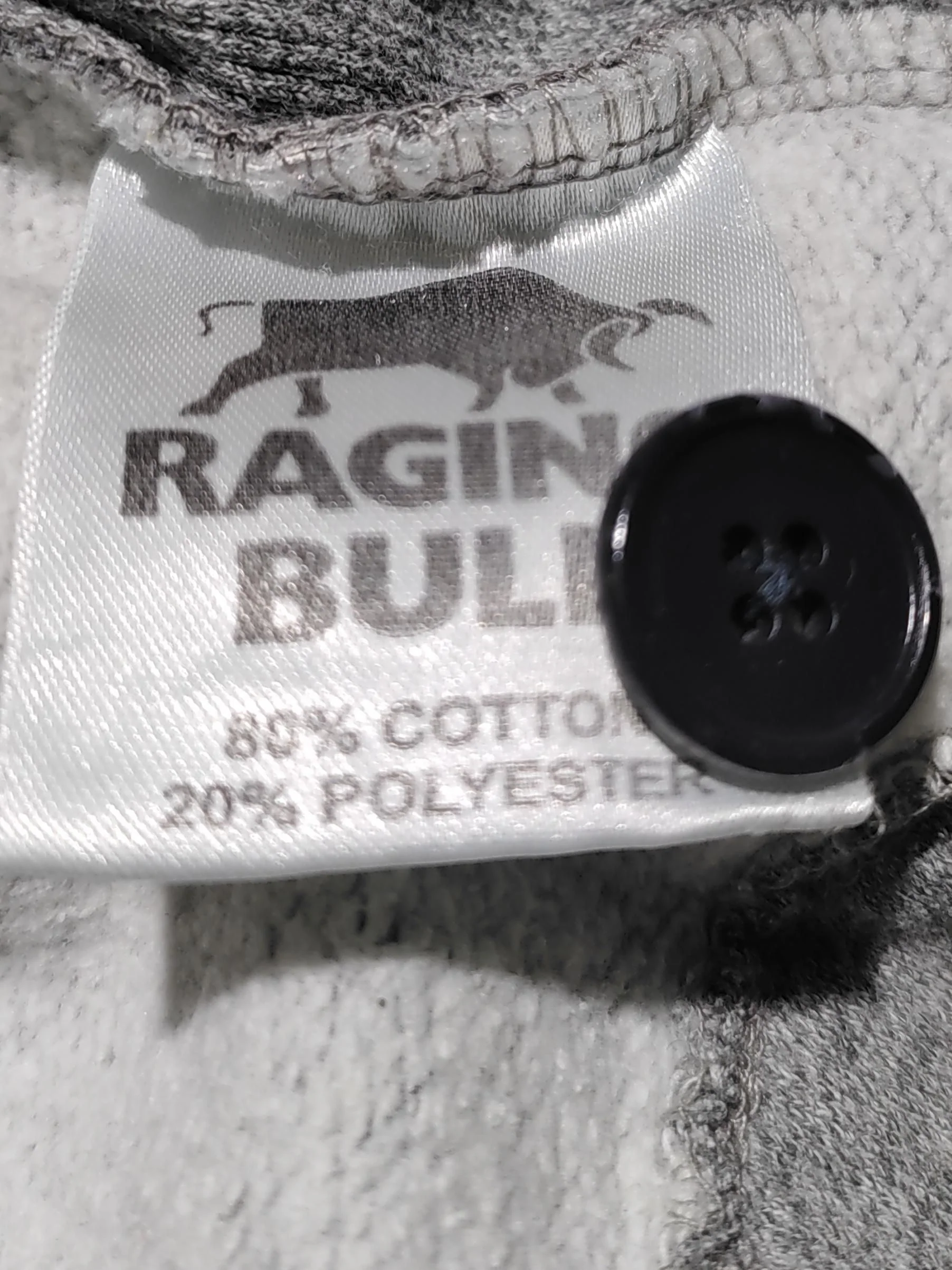 Raging Bull Men's Jumper XL Grey Cotton with Polyester Mock Neck Pullover - Image 6