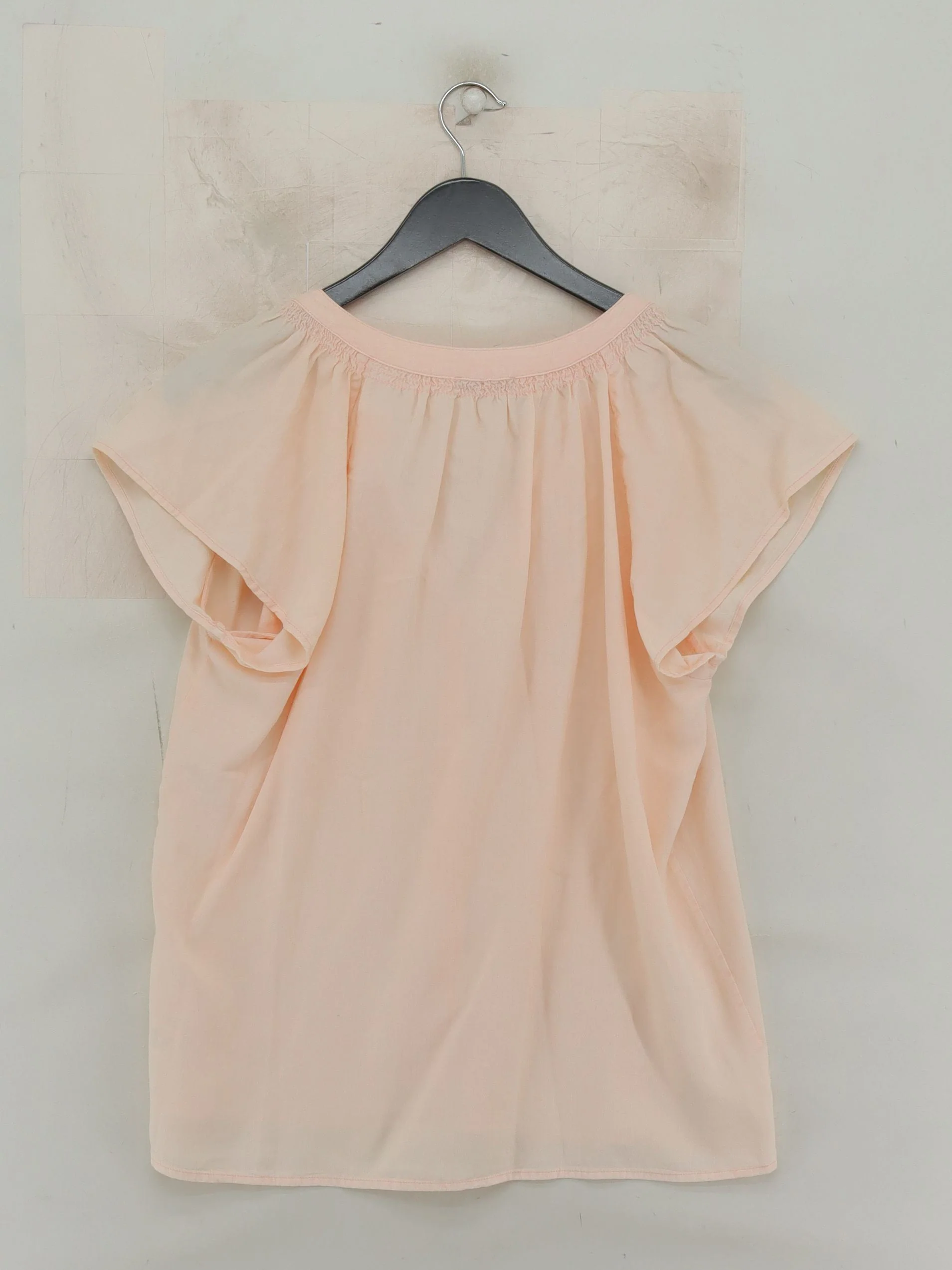 Rails Women's Blouse S Pink Lyocell Modal with Linen Short Sleeve Collared Basic - Image 2