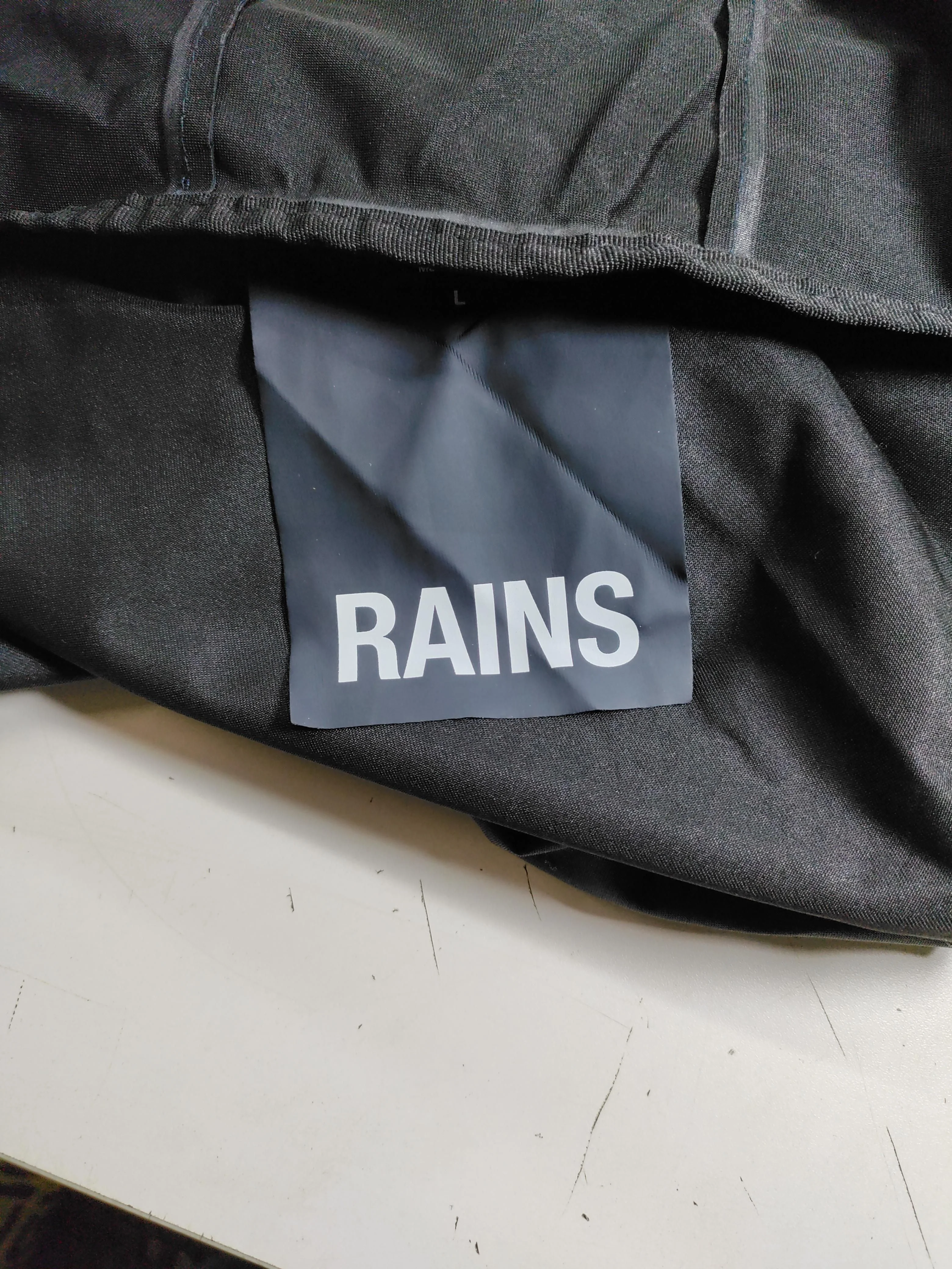 Rains Men's Coat L Black Polyester with Other Rain Coat - Image 7