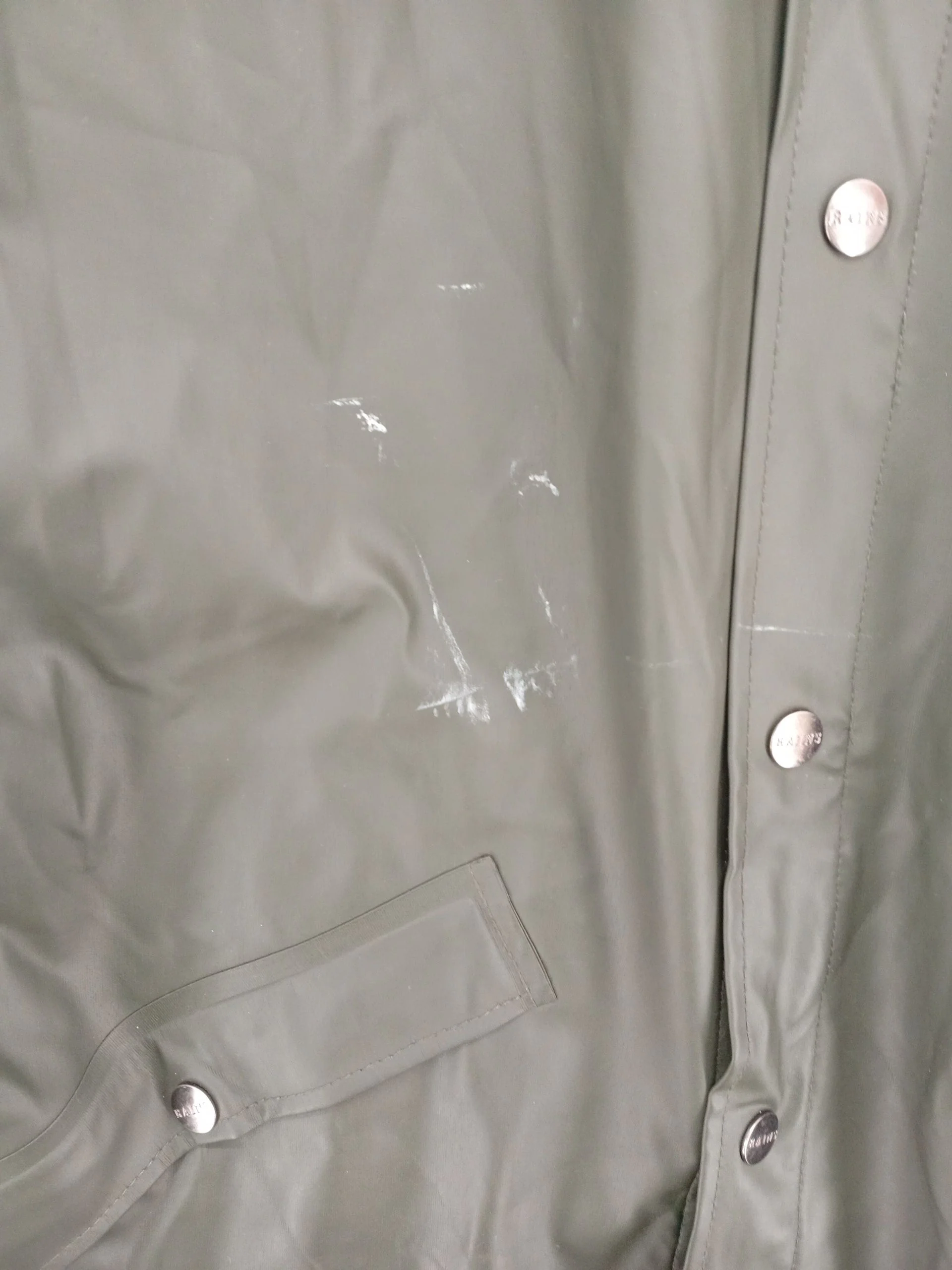 Rains Men's Coat M Green Polyester with Other Rain Coat - Image 5