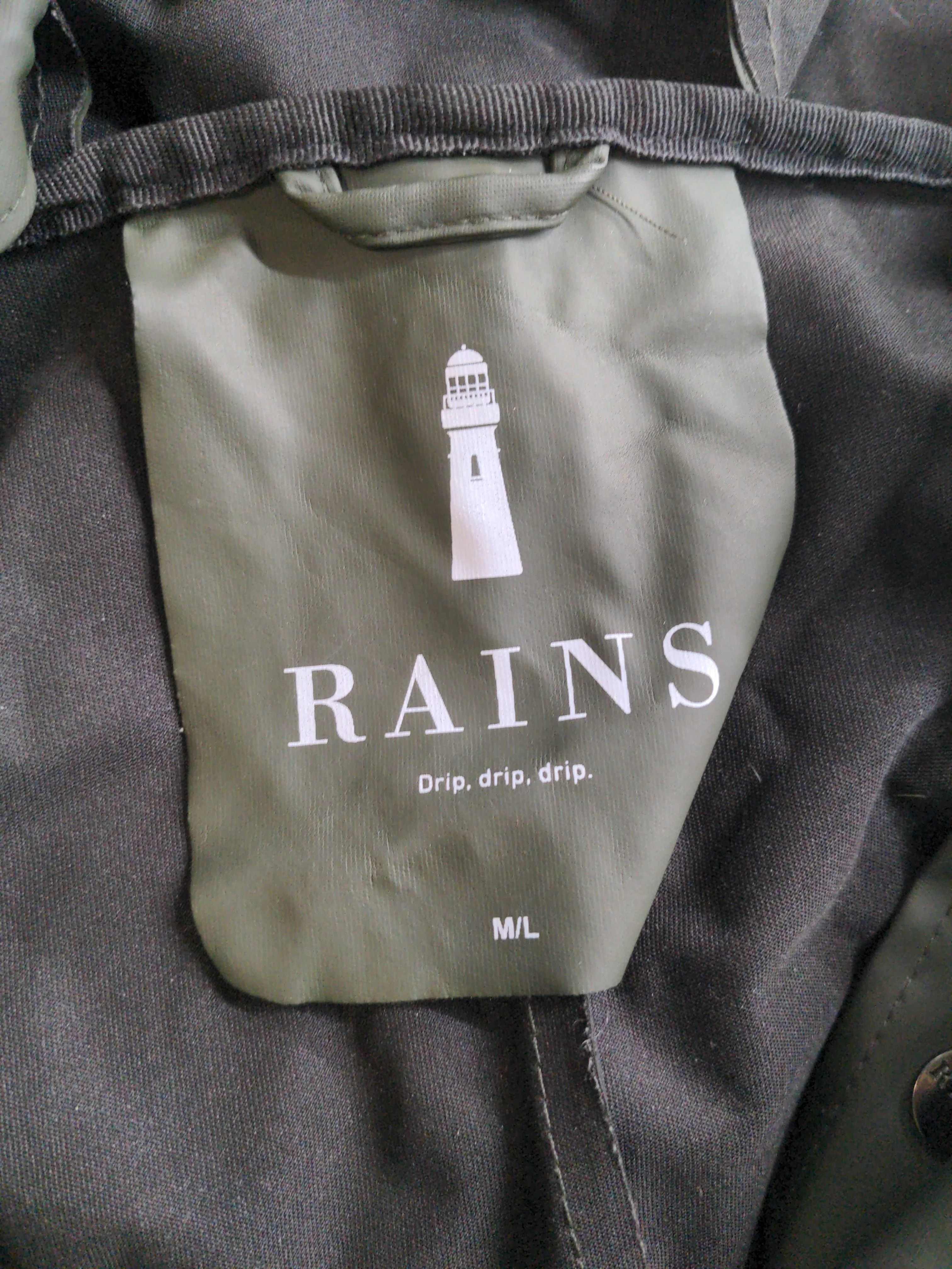 Rains Men's Coat M Green Polyester with Other Rain Coat - Image 6