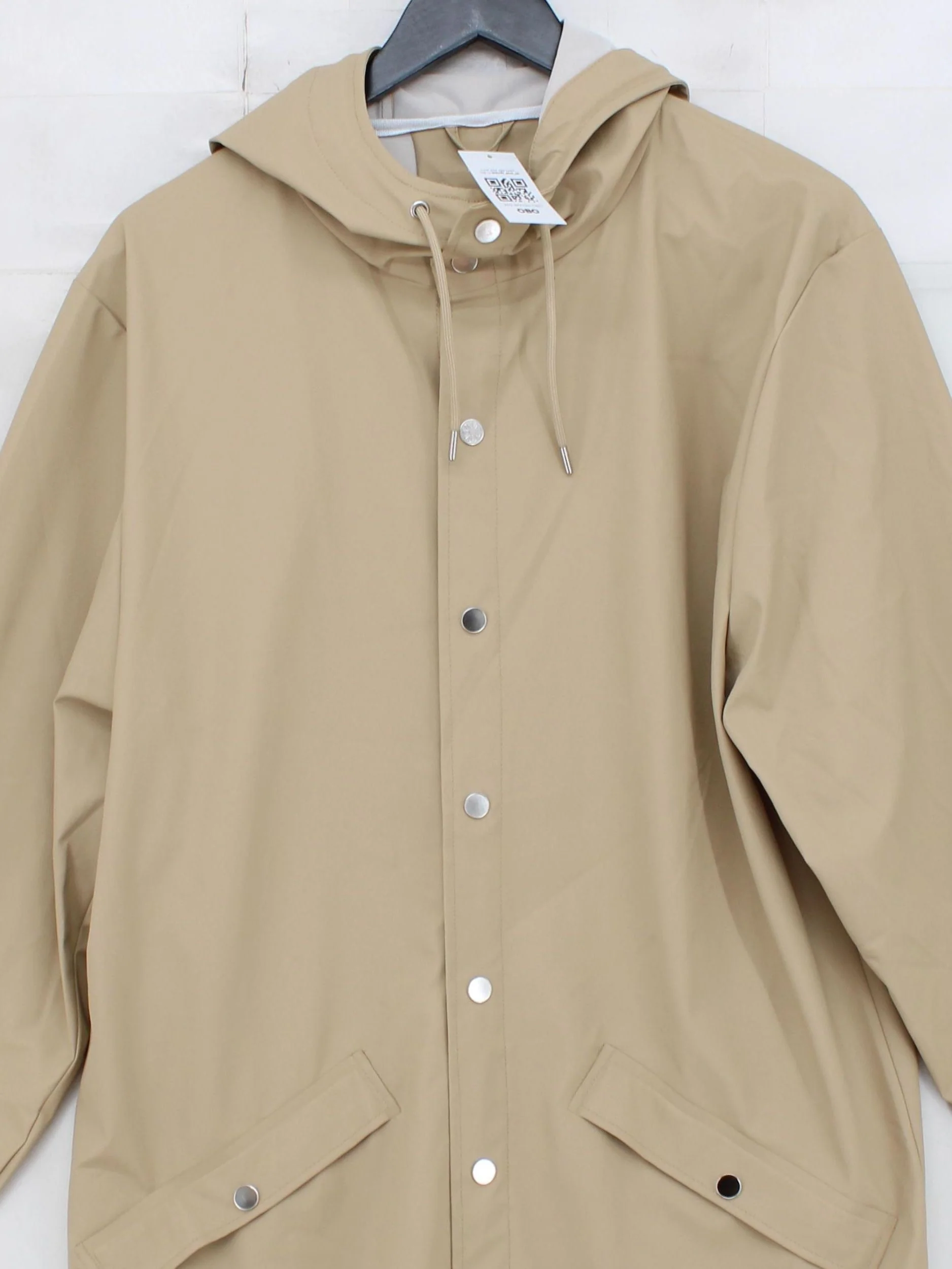 Rains Men's Coat M Tan 100% Polyester Rain Coat - Image 3