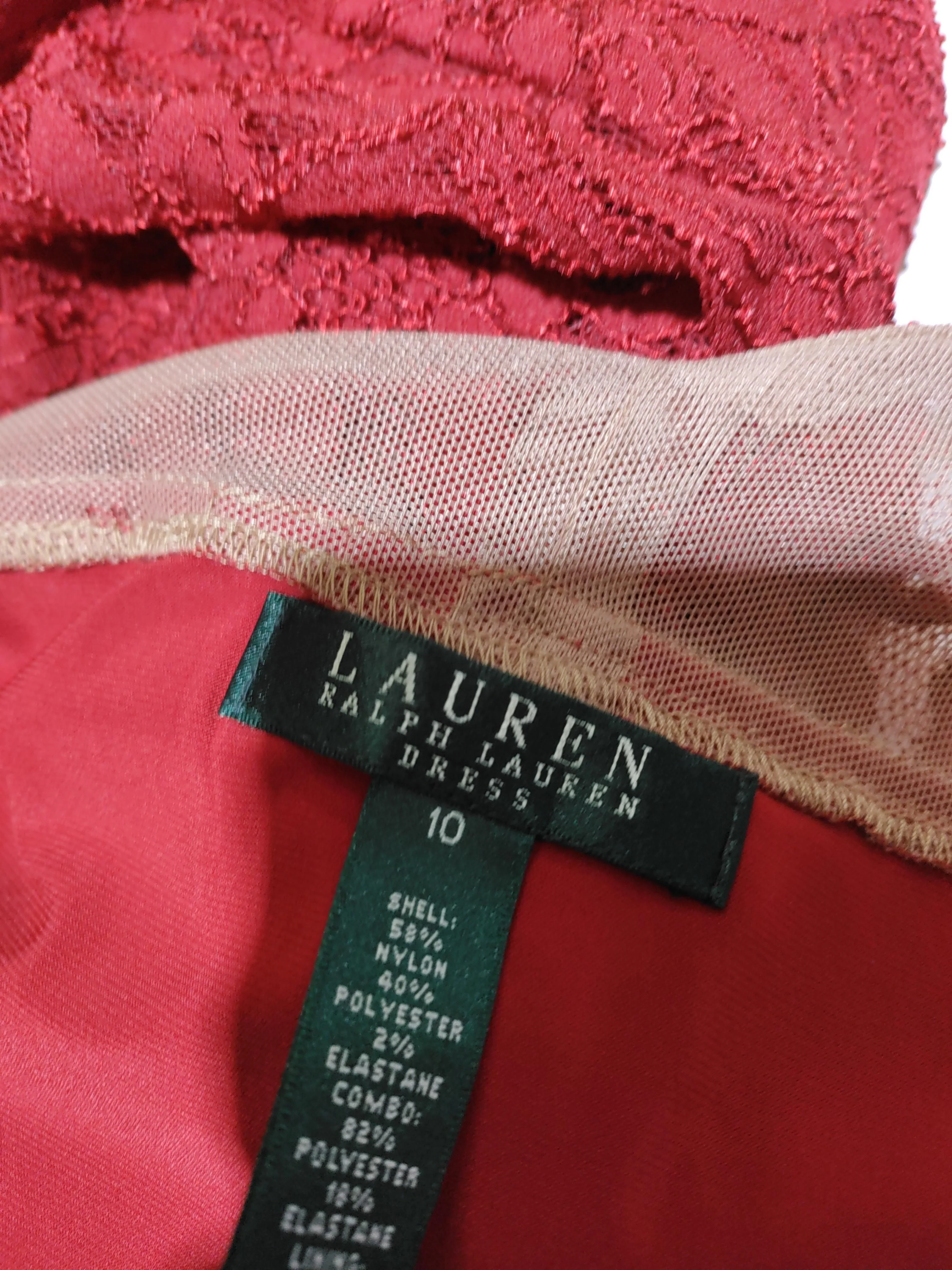 Ralph Lauren Bodycon Mini Dress UK10 in Red - Image 5