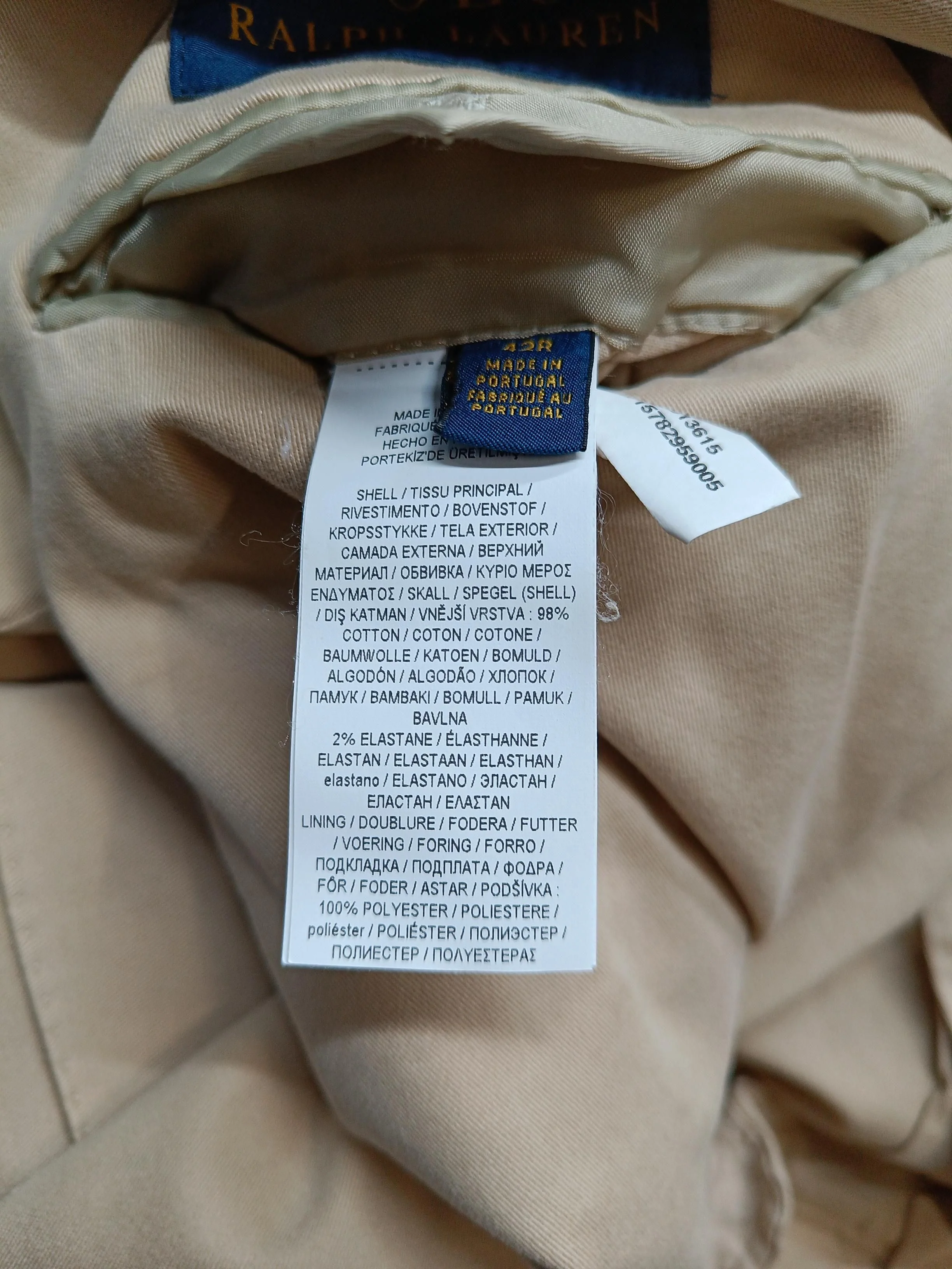 Ralph Lauren Men's Blazer Chest: 38 in Tan Cotton - Image 7