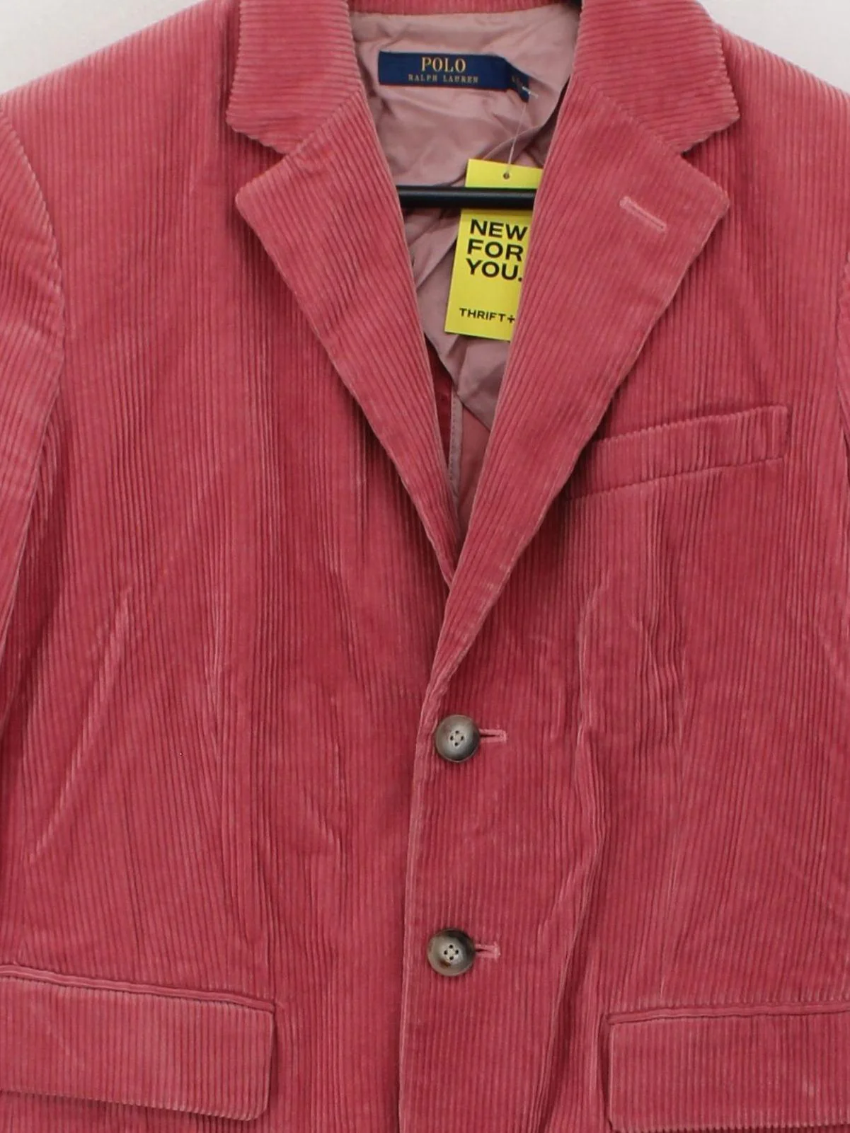 Ralph Lauren Men's Blazer Chest: 66 in Pink Cotton with Other Overcoat - Image 3
