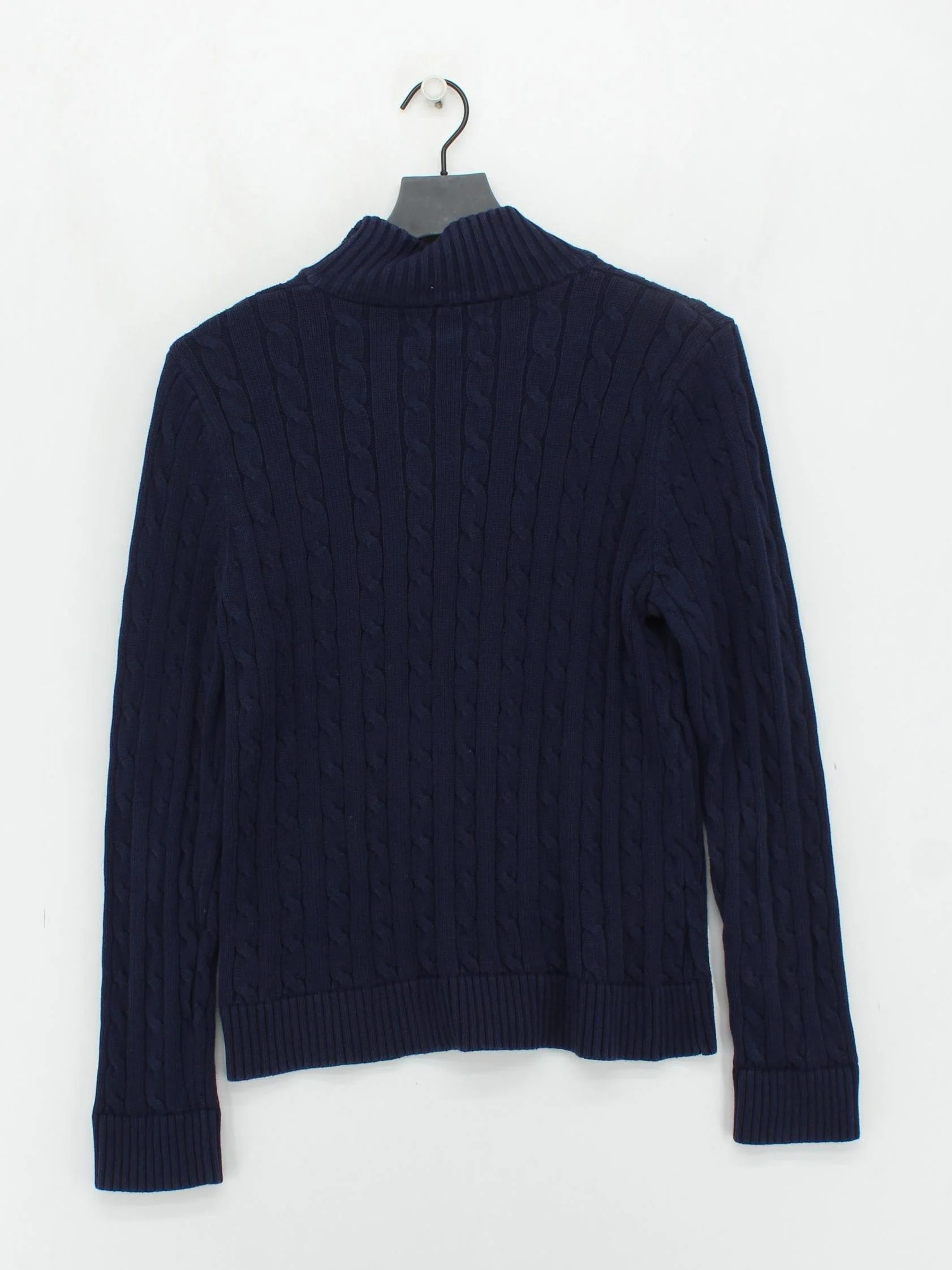 Ralph Lauren Men's Cardigan XL Blue 100% Cotton Mock Neck Cardigan - Image 2