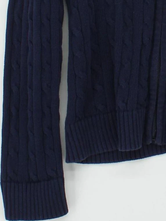 Ralph Lauren Men's Cardigan XL Blue 100% Cotton Mock Neck Cardigan - Image 4