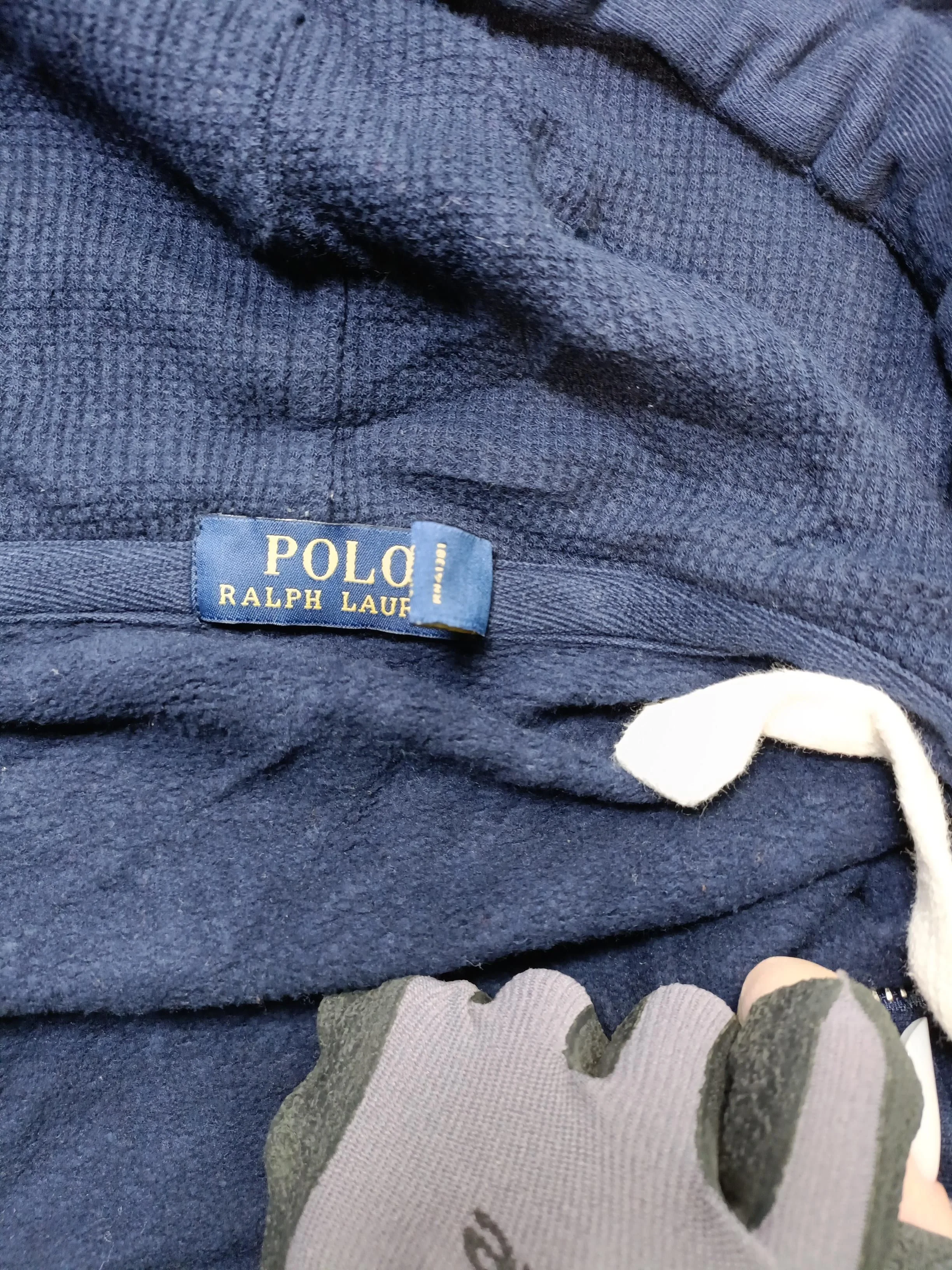 Ralph Lauren Men's Hoodie L Blue Cotton with Polyester Pullover - Image 5