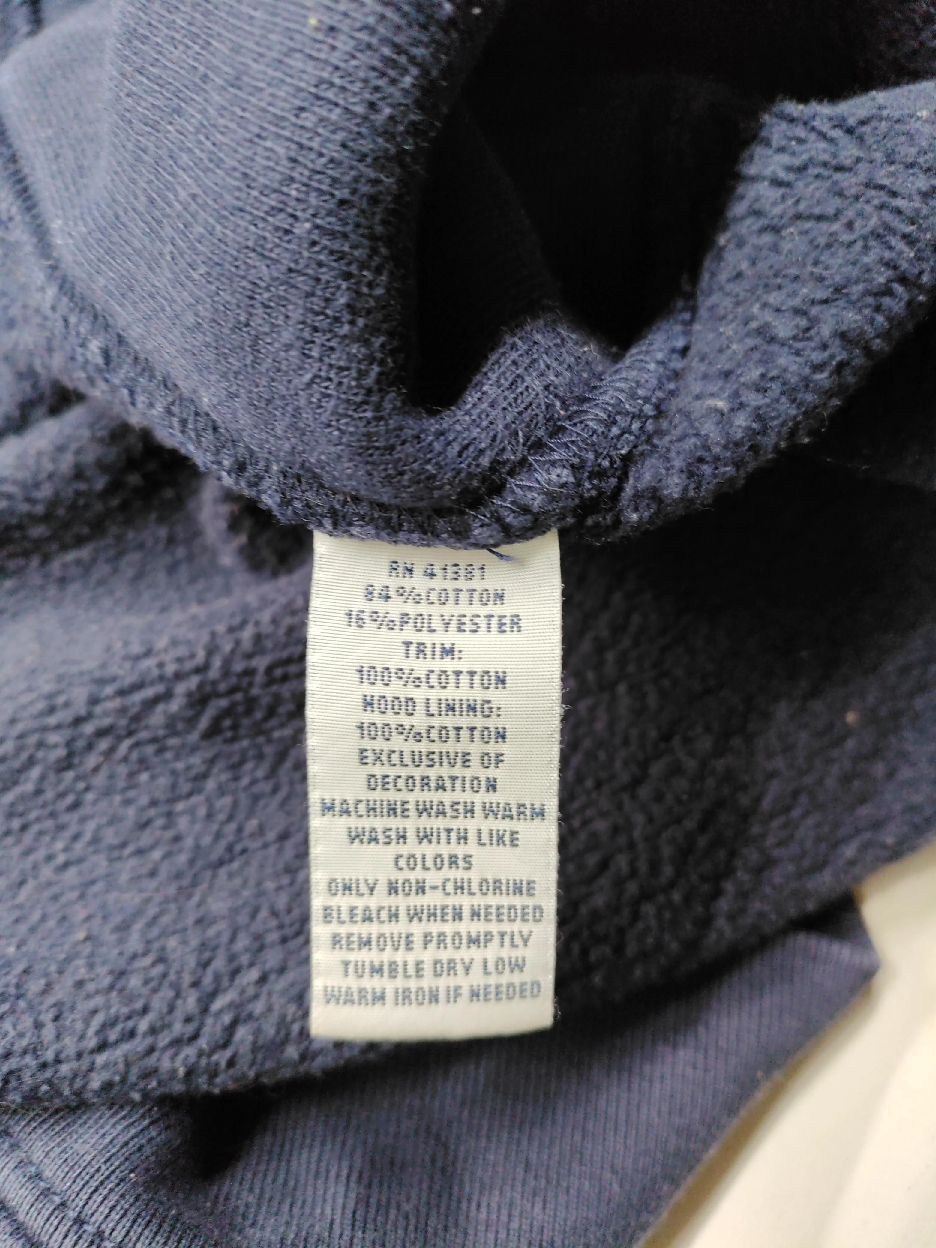 Ralph Lauren Men's Hoodie M Blue Cotton with Polyester Pullover - Image 6