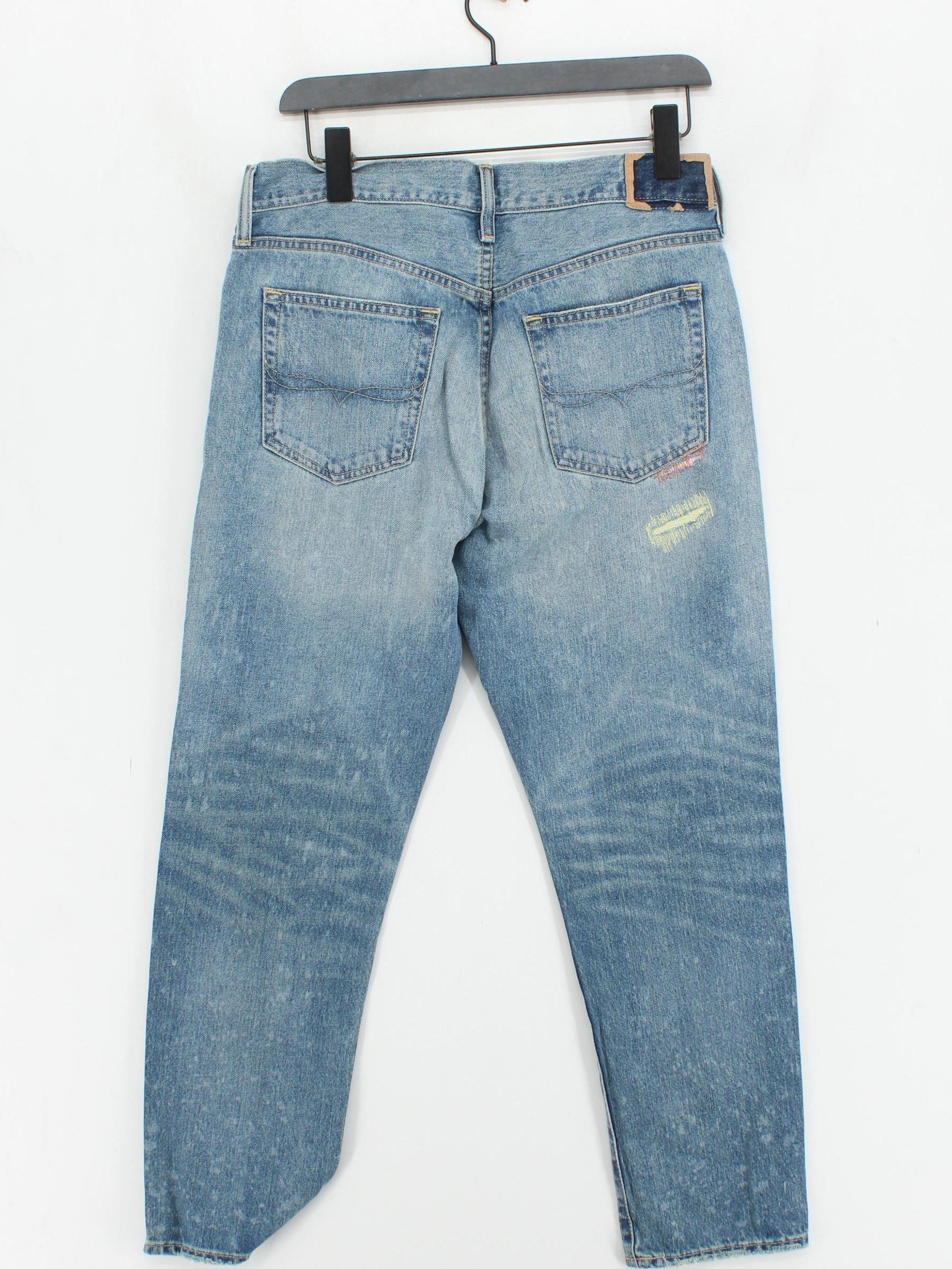 Ralph Lauren Men's Jeans W 28 in Blue Graphic Cotton with Lyocell Modal Skinny - Image 2