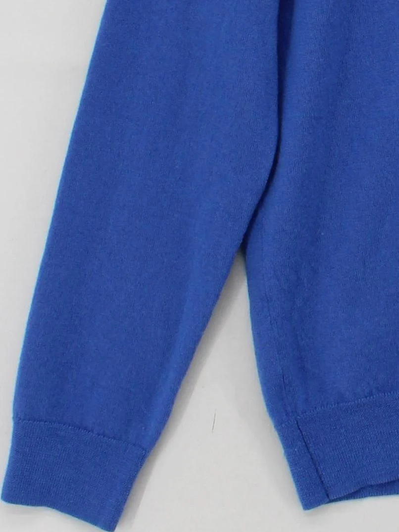 Ralph Lauren Men's Jumper M Blue Striped 100% Wool Crew Neck Pullover - Image 4