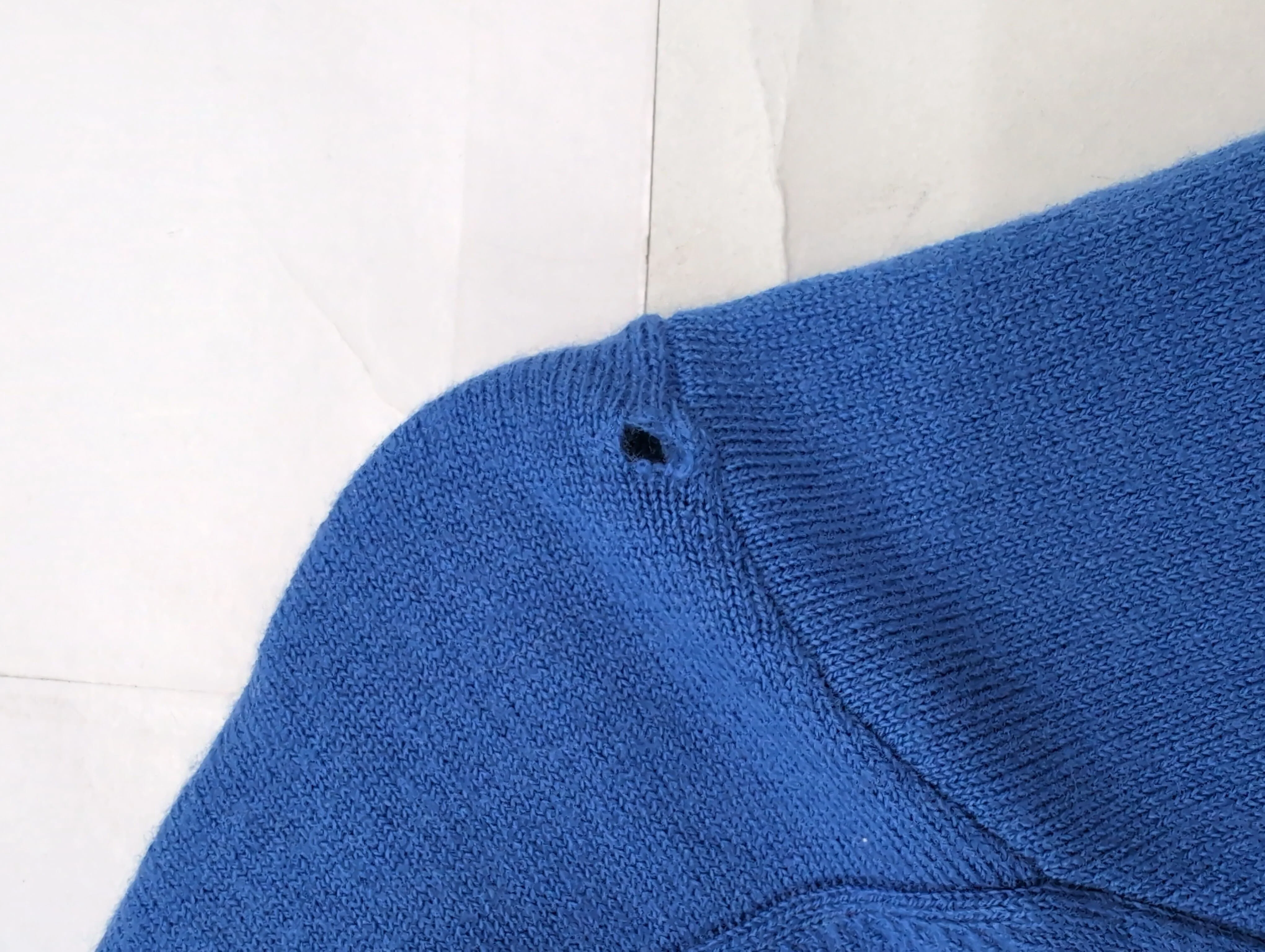 Ralph Lauren Men's Jumper M Blue Striped 100% Wool Crew Neck Pullover - Image 5