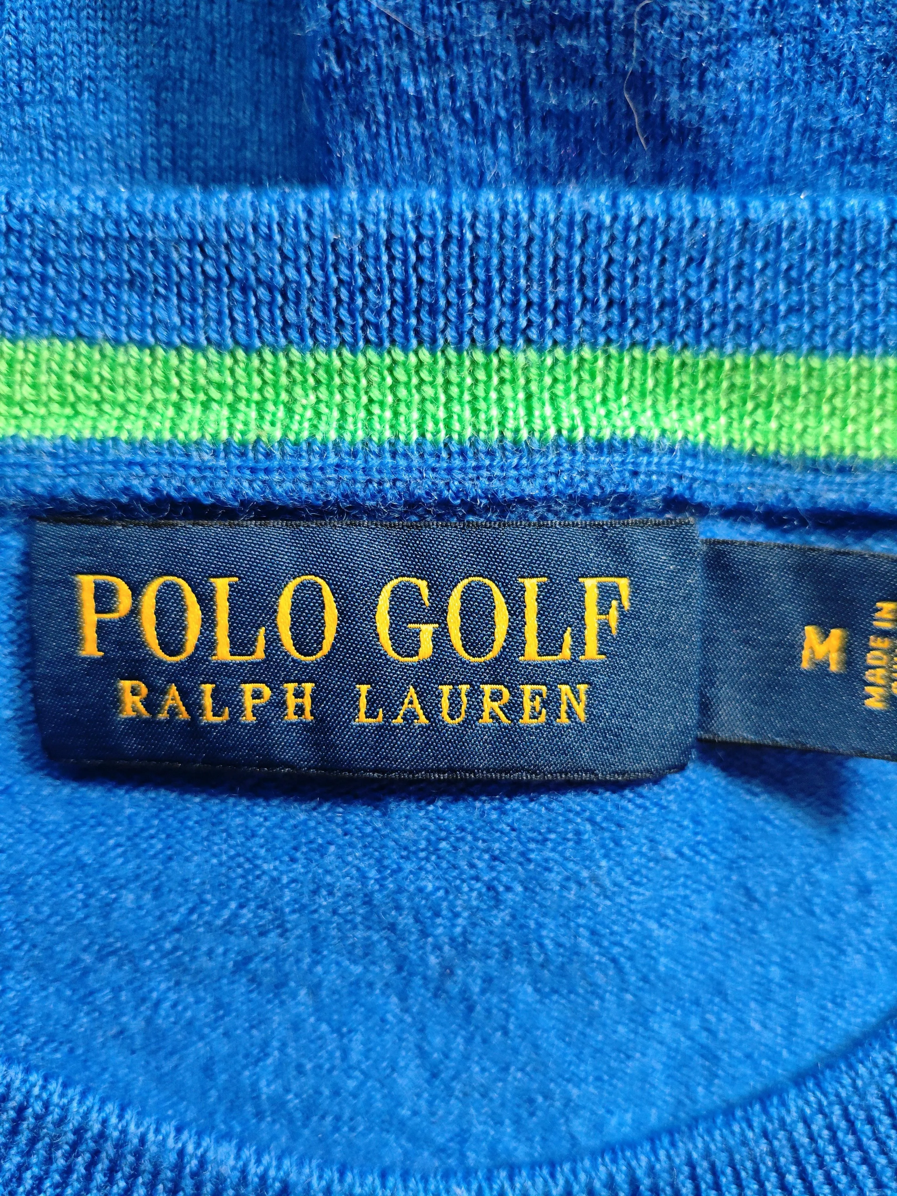 Ralph Lauren Men's Jumper M Blue Striped 100% Wool Crew Neck Pullover - Image 6