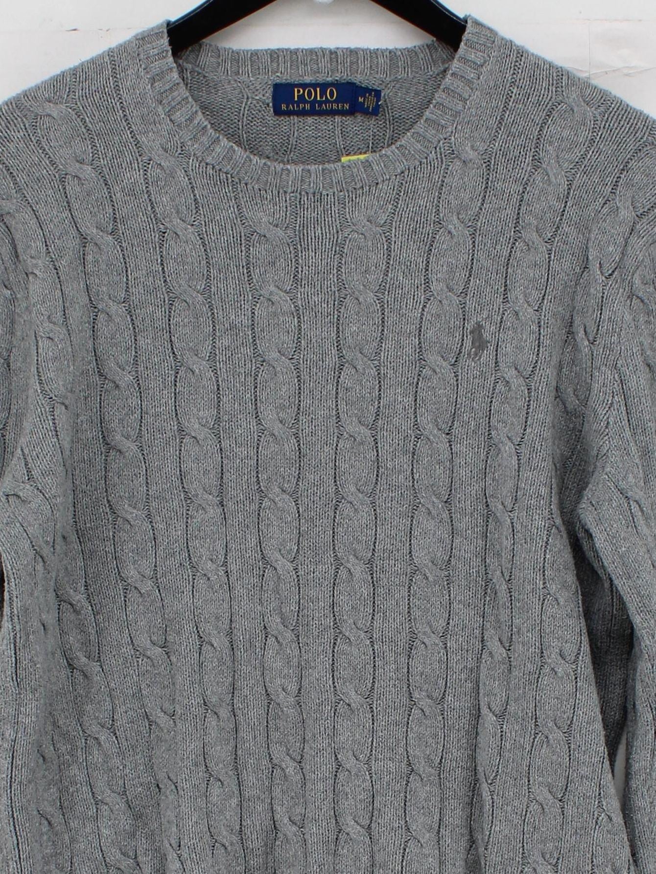 Ralph Lauren Men's Jumper M Grey 100% Cotton Crew Neck Pullover - Image 3