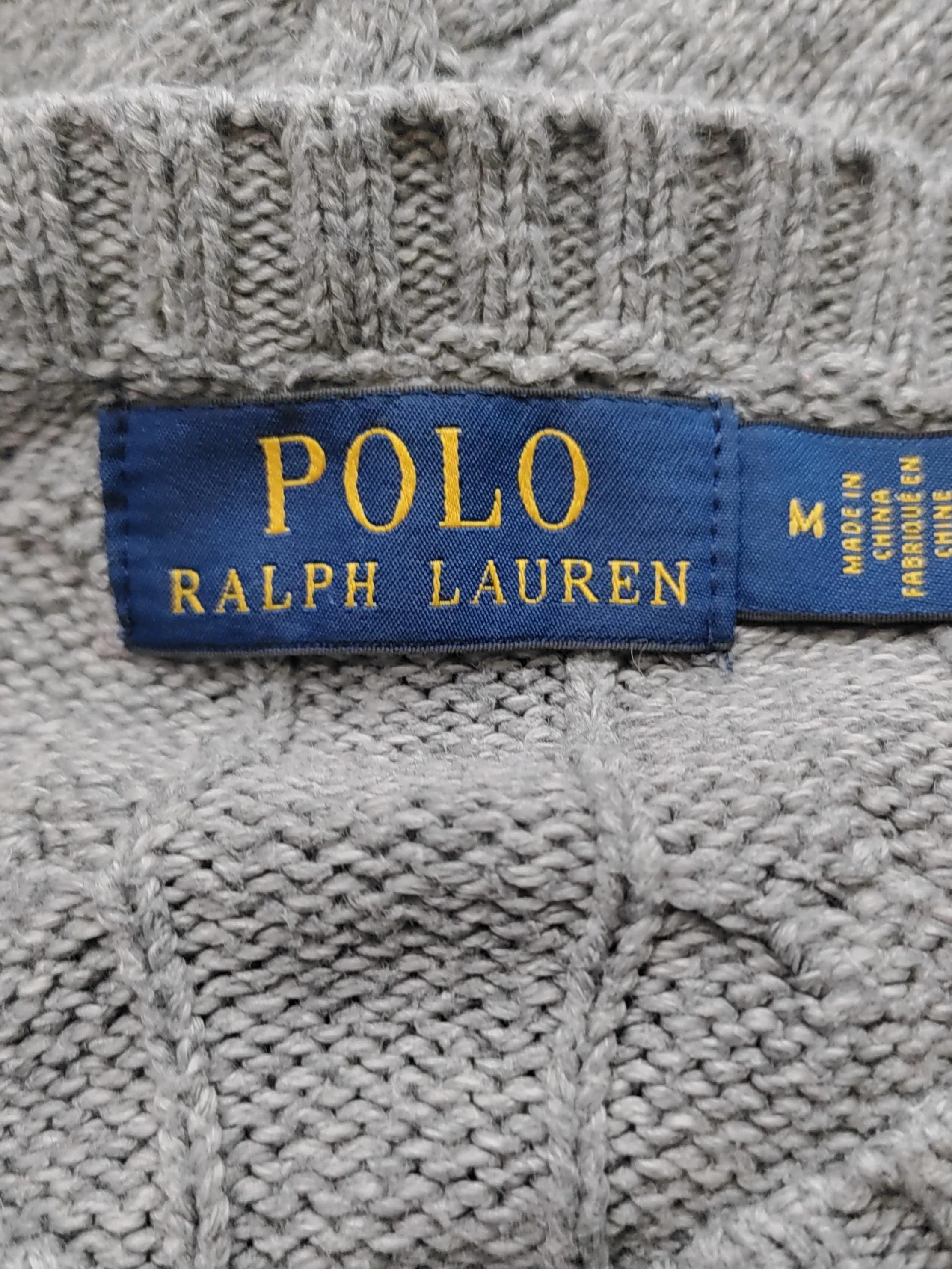 Ralph Lauren Men's Jumper M Grey 100% Cotton Crew Neck Pullover - Image 5