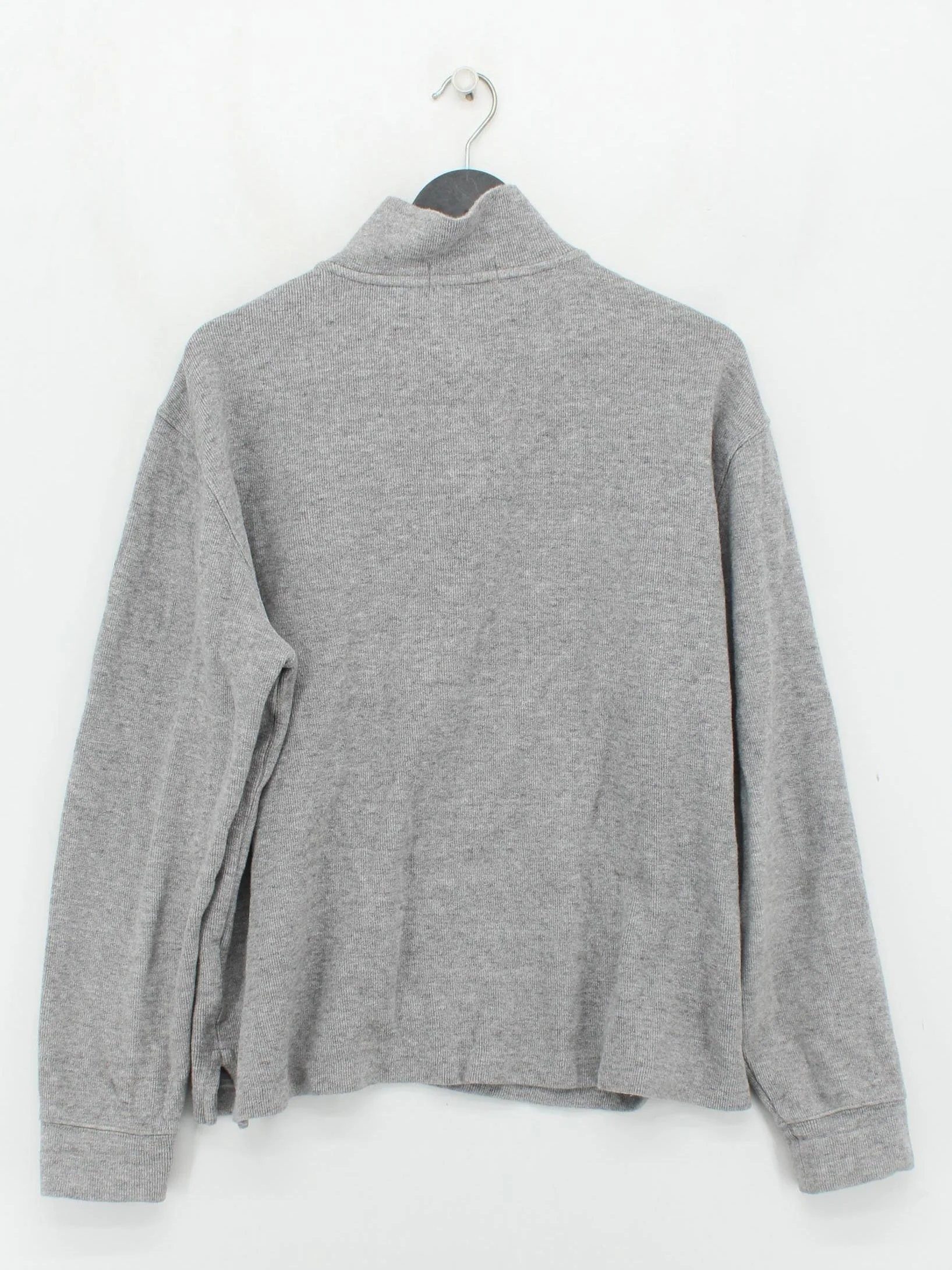 Ralph Lauren Men's Jumper M Grey 100% Cotton Mock Neck Pullover - Image 2