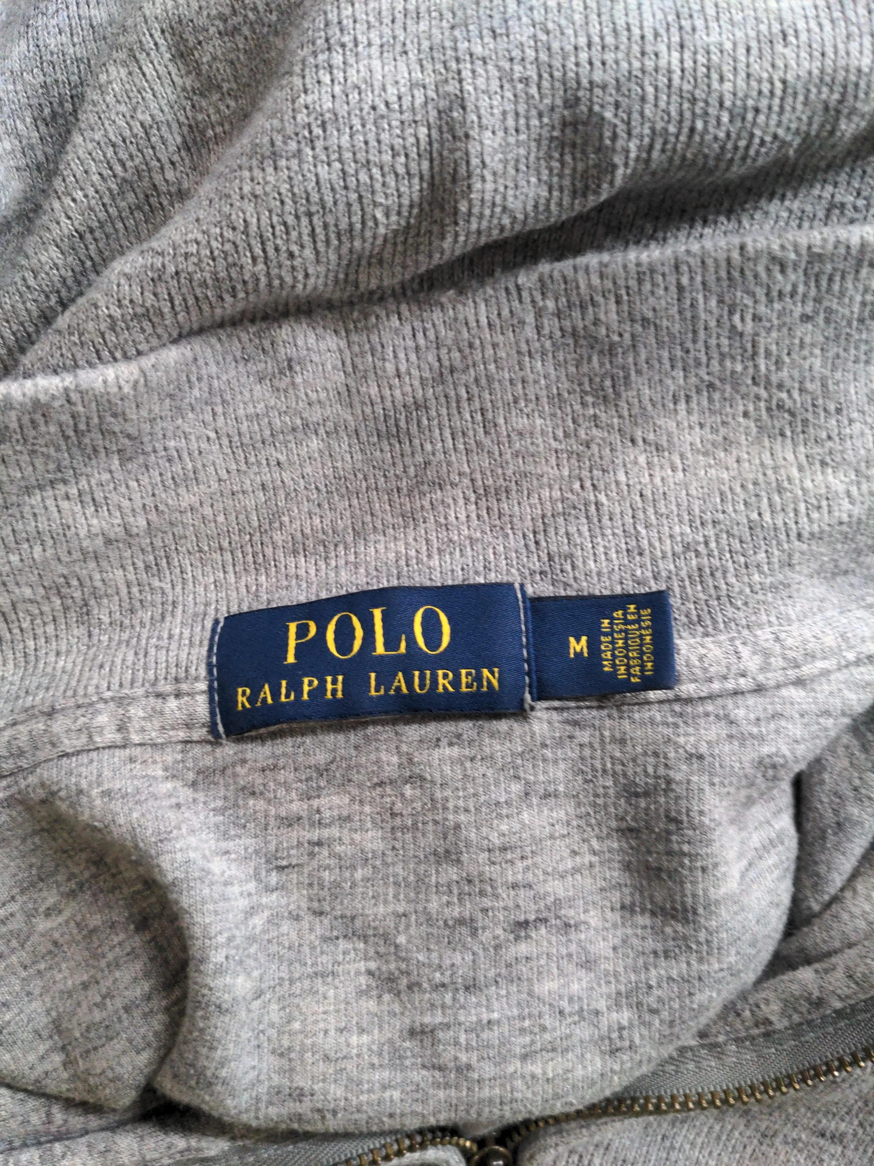 Ralph Lauren Men's Jumper M Grey 100% Cotton Mock Neck Pullover - Image 5