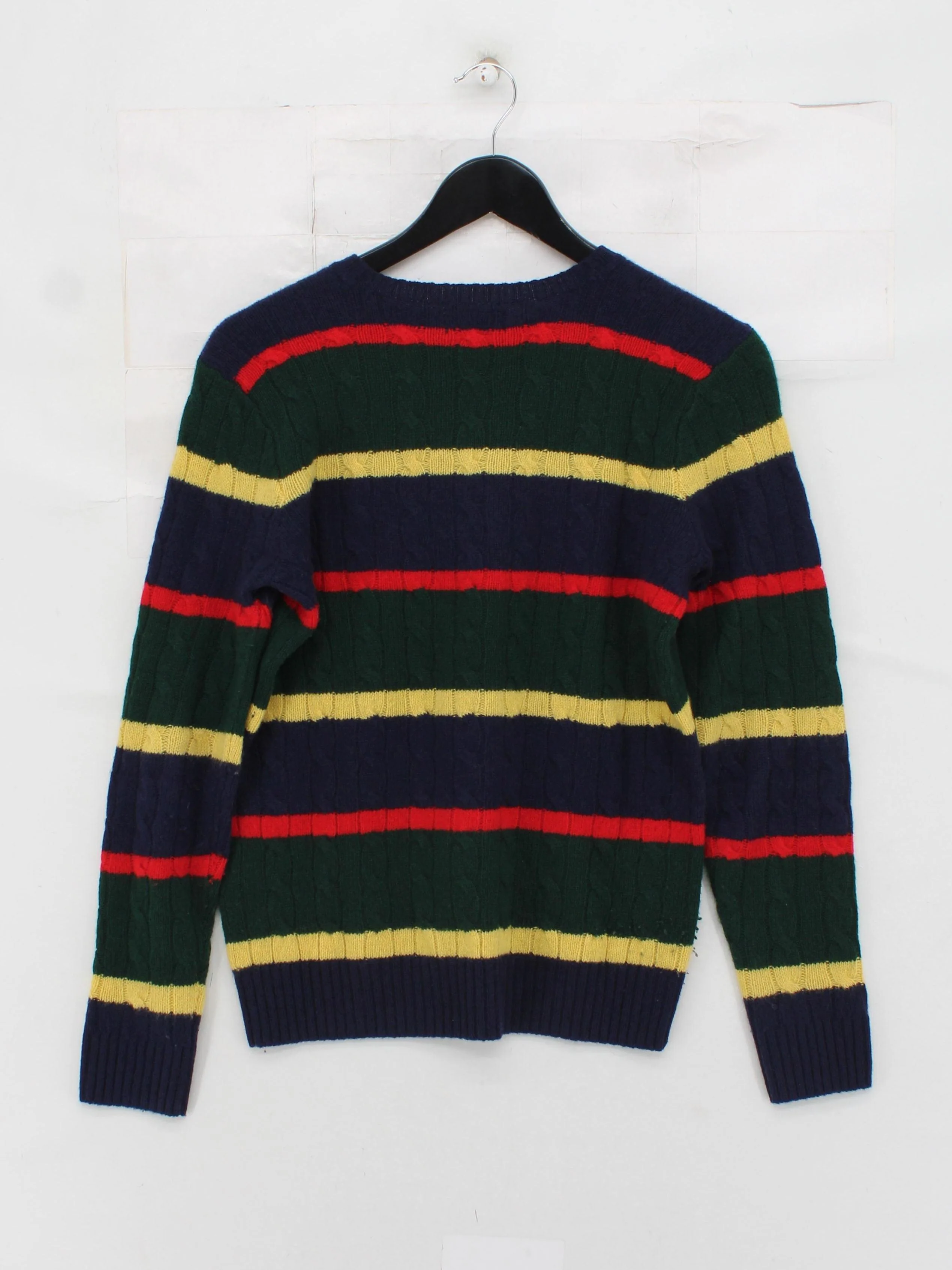 Ralph Lauren Men's Jumper M Multi Striped Wool with Cashmere Round Neck Pullover - Image 2