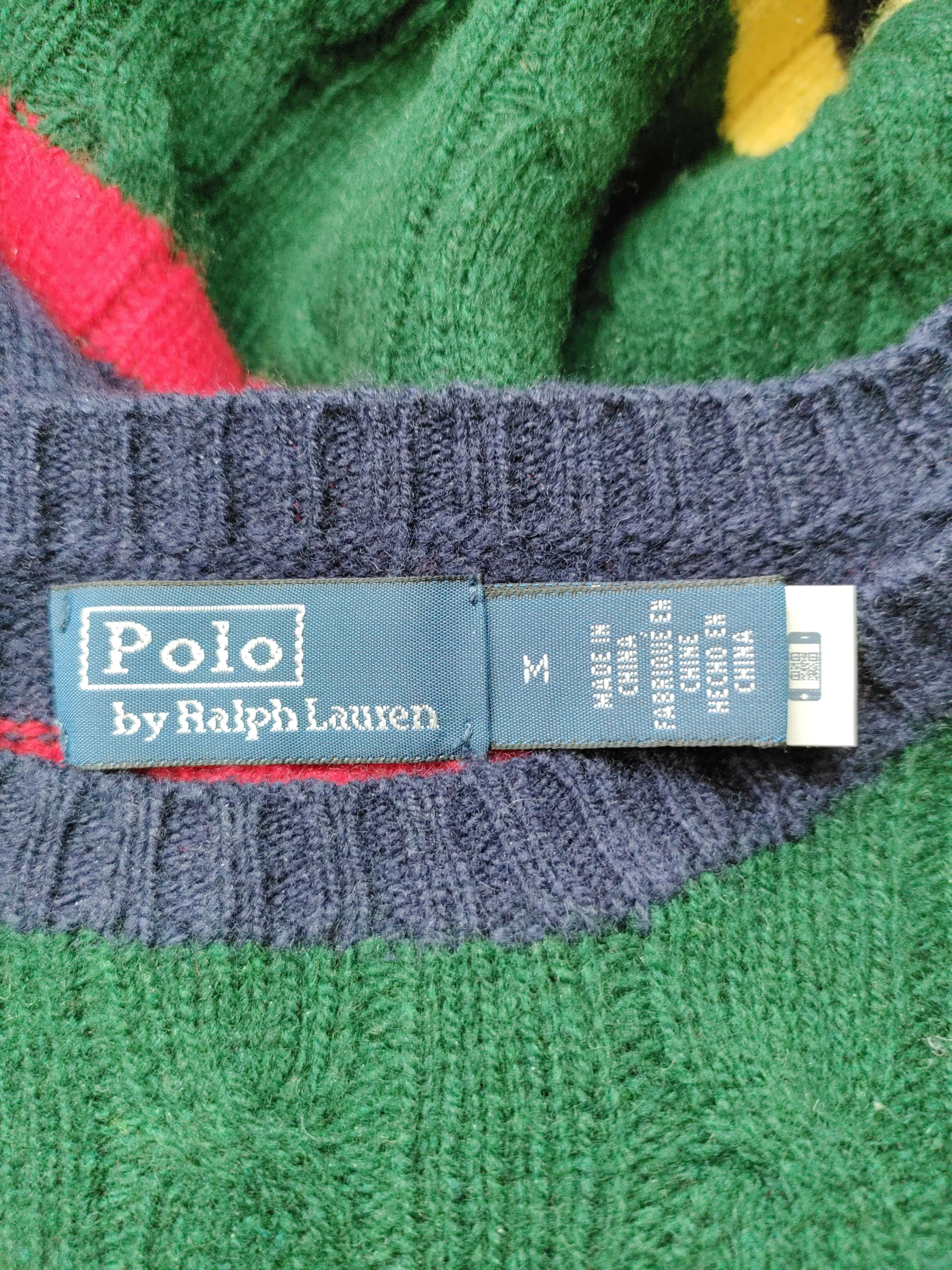 Ralph Lauren Men's Jumper M Multi Striped Wool with Cashmere Round Neck Pullover - Image 5