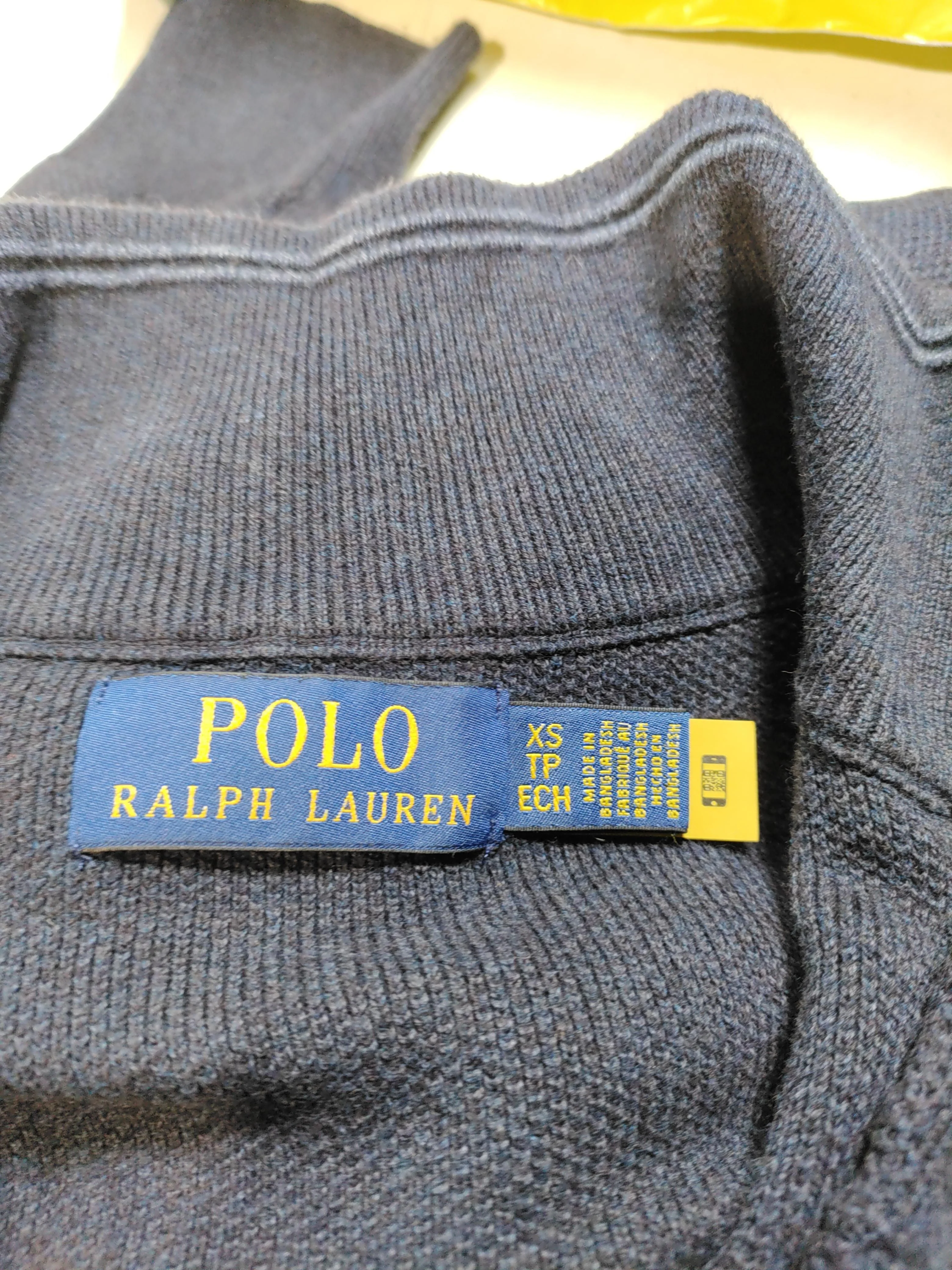 Ralph Lauren Men's Jumper XS Blue 100% Cotton Mock Neck Pullover - Image 5