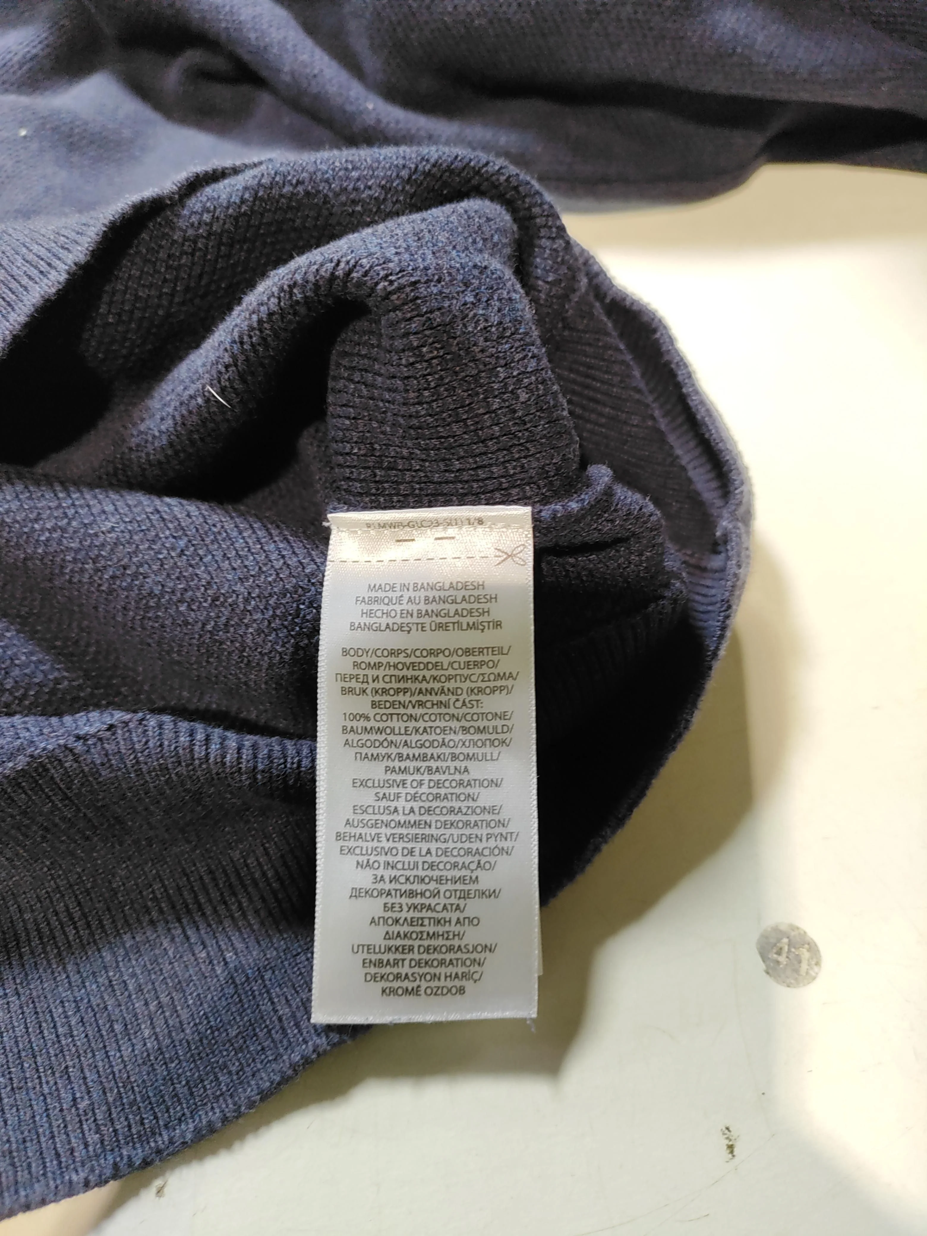 Ralph Lauren Men's Jumper XS Blue 100% Cotton Mock Neck Pullover - Image 6