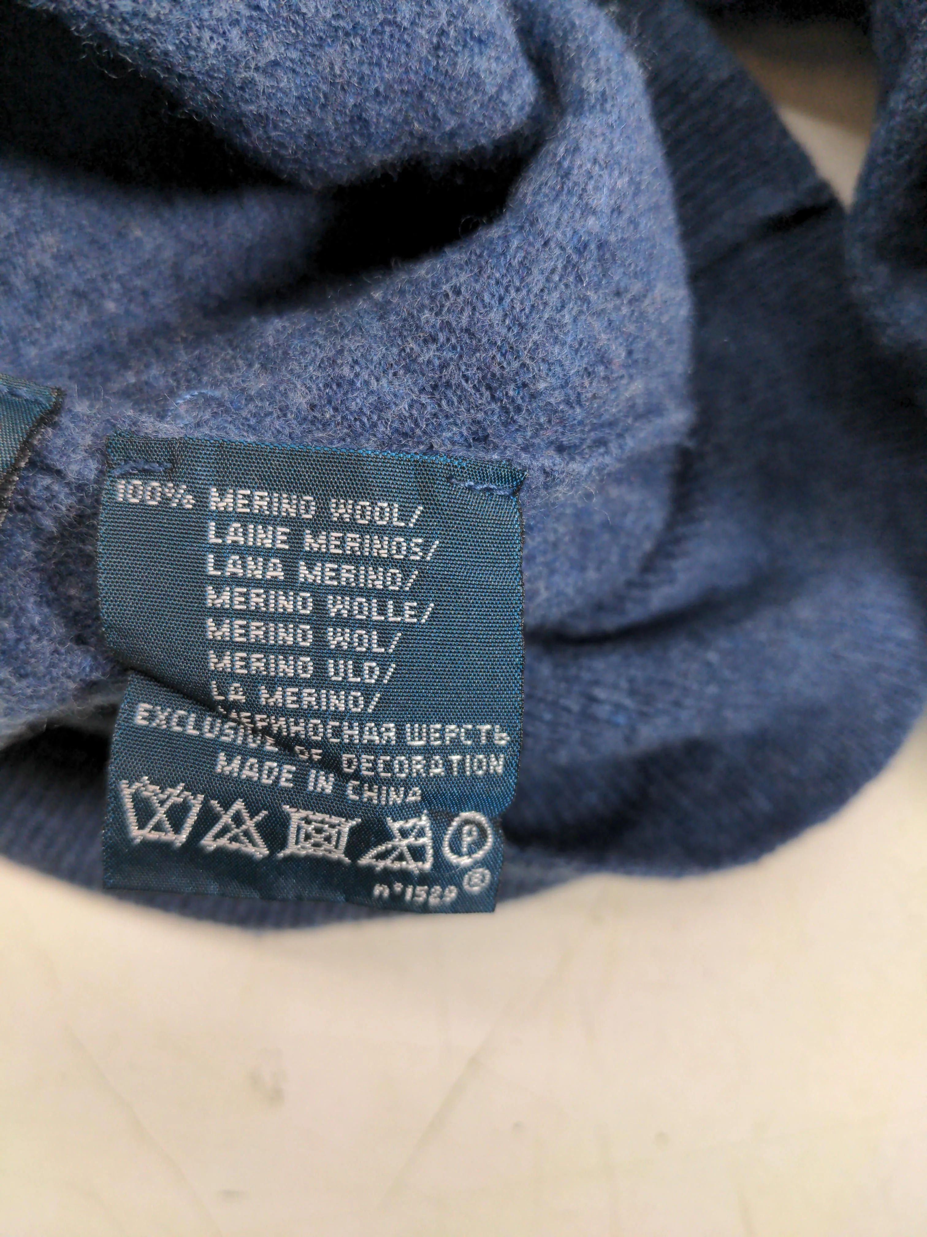 Ralph Lauren Men's Jumper XXL Blue 100% Wool Crew Neck Pullover - Image 6