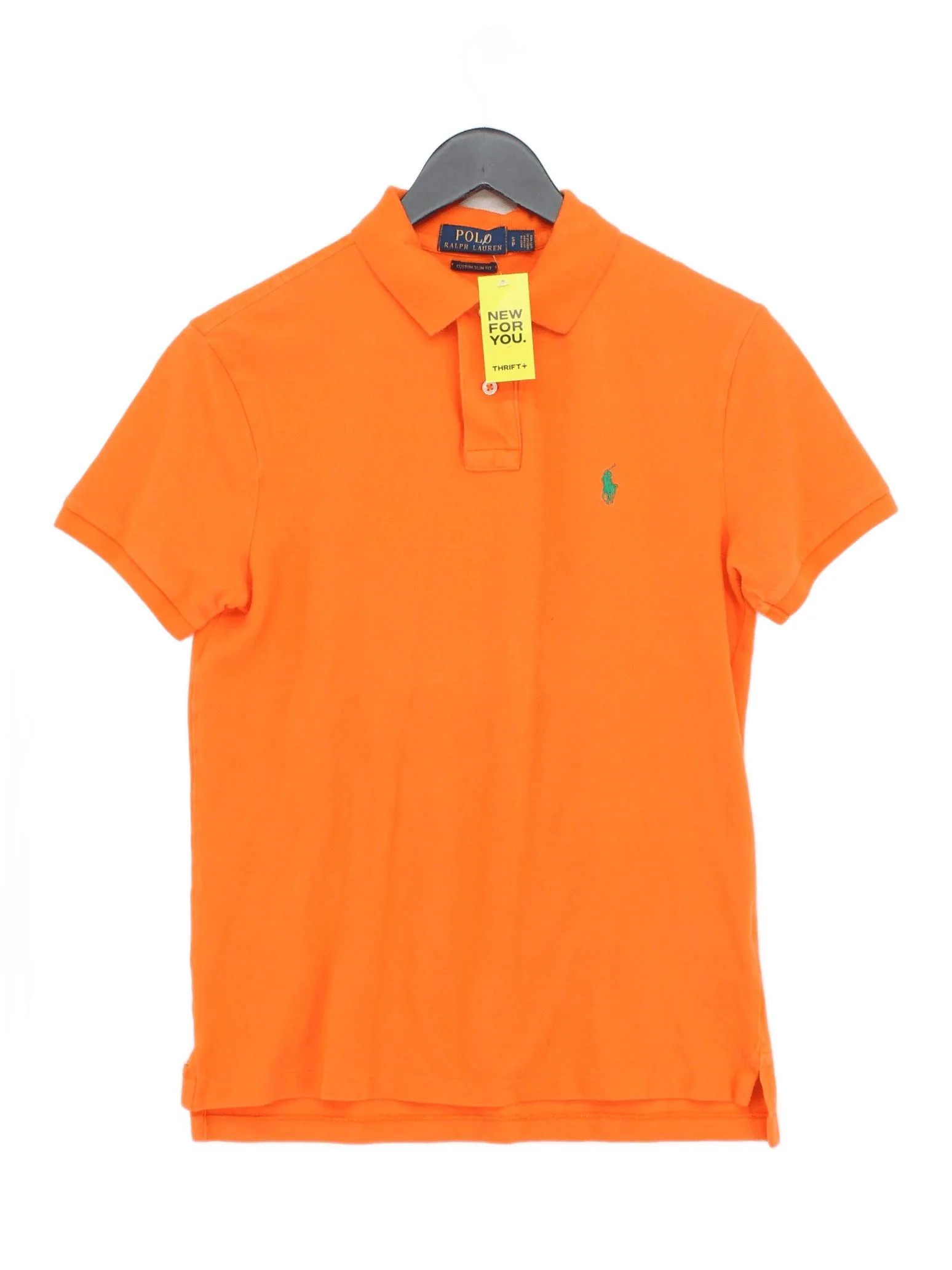Ralph Lauren Men's Polo S Orange 100% Cotton Basic