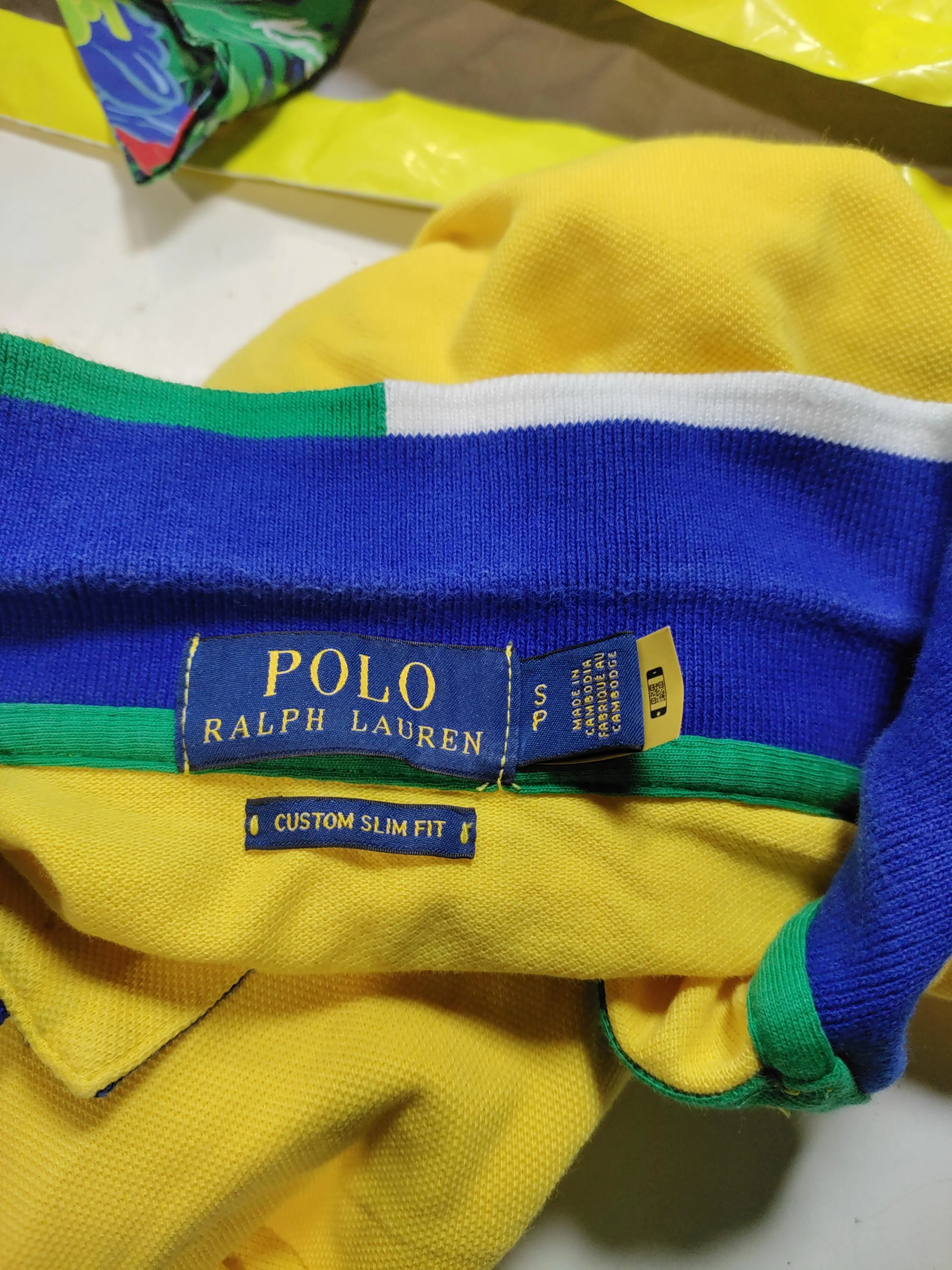 Ralph Lauren Men's Polo S Yellow Graphic 100% Cotton Basic - Image 5