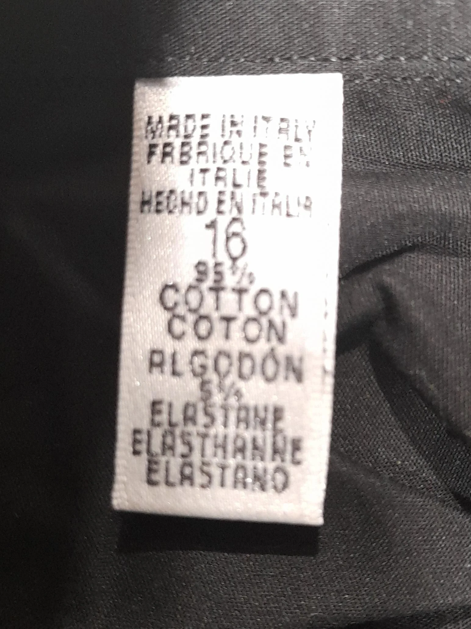 Ralph Lauren Men's Shirt Collar: 16 in Black Cotton with Elastane Basic - Image 6