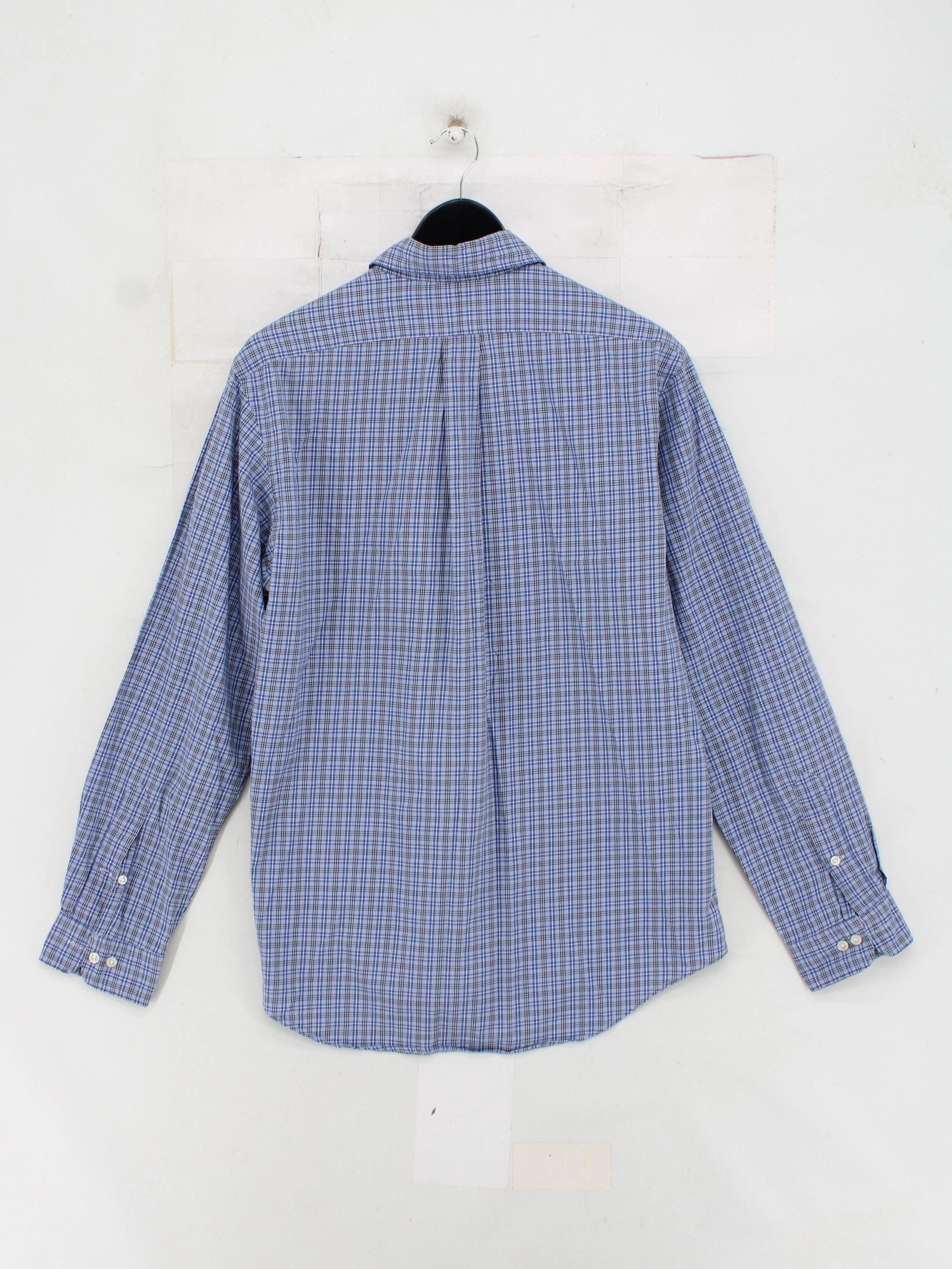 Ralph Lauren Men's Shirt L Blue Checkered 100% Cotton Basic - Image 2