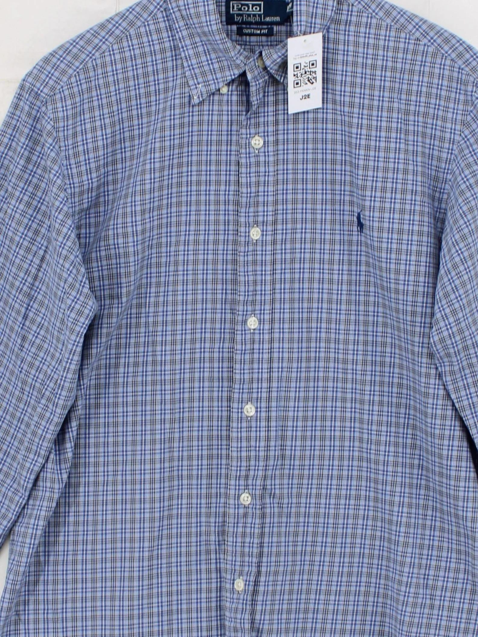 Ralph Lauren Men's Shirt L Blue Checkered 100% Cotton Basic - Image 3