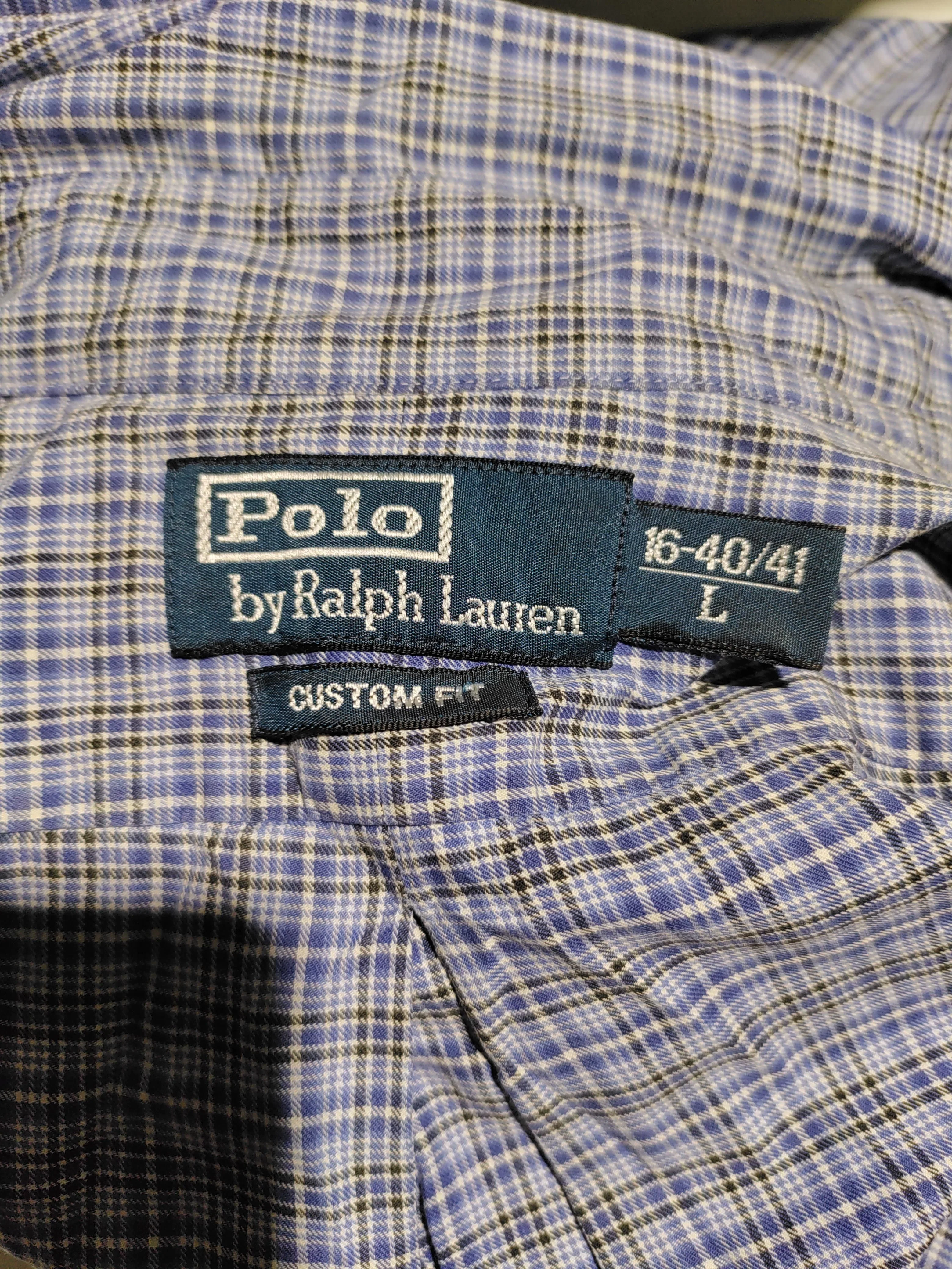 Ralph Lauren Men's Shirt L Blue Checkered 100% Cotton Basic - Image 5