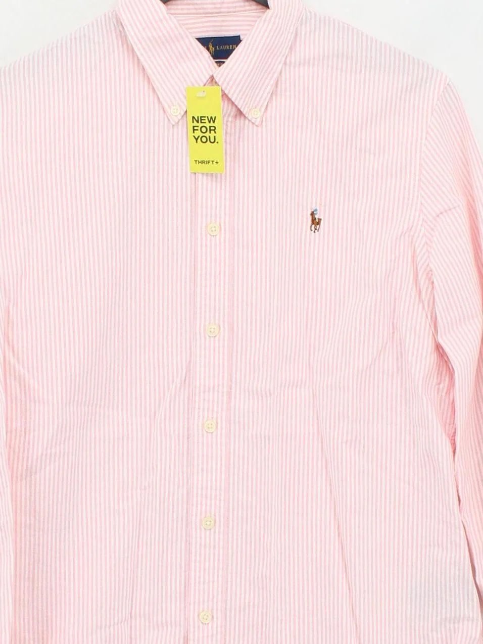 Ralph Lauren Men's Shirt L Pink Striped 100% Cotton Basic - Image 3