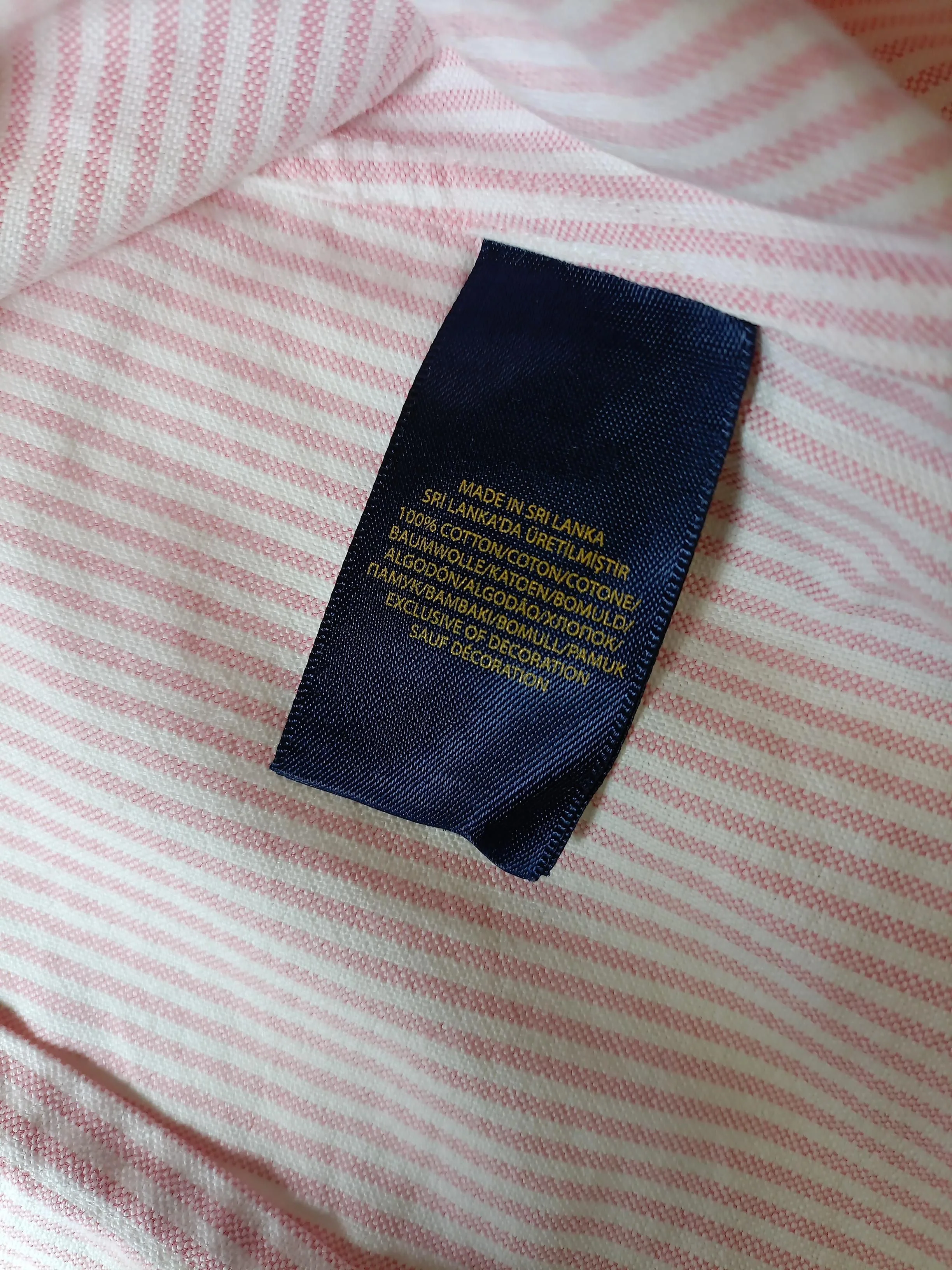 Ralph Lauren Men's Shirt L Pink Striped 100% Cotton Basic - Image 6