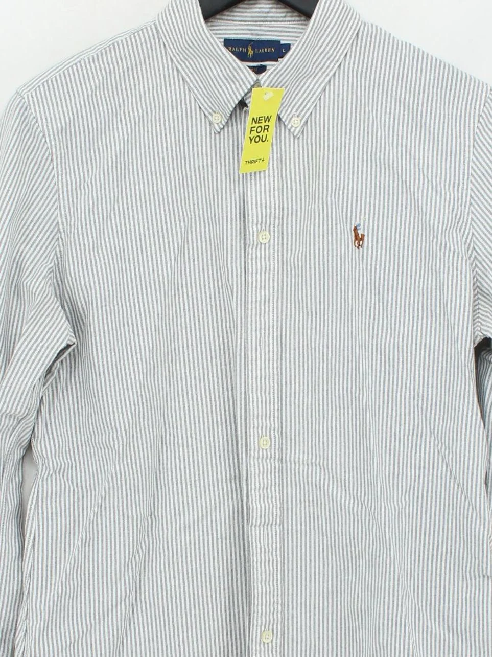Ralph Lauren Men's Shirt L White Striped 100% Cotton Basic - Image 3
