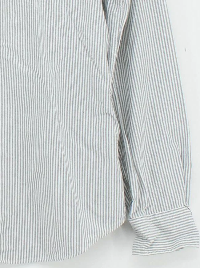 Ralph Lauren Men's Shirt L White Striped 100% Cotton Basic - Image 4