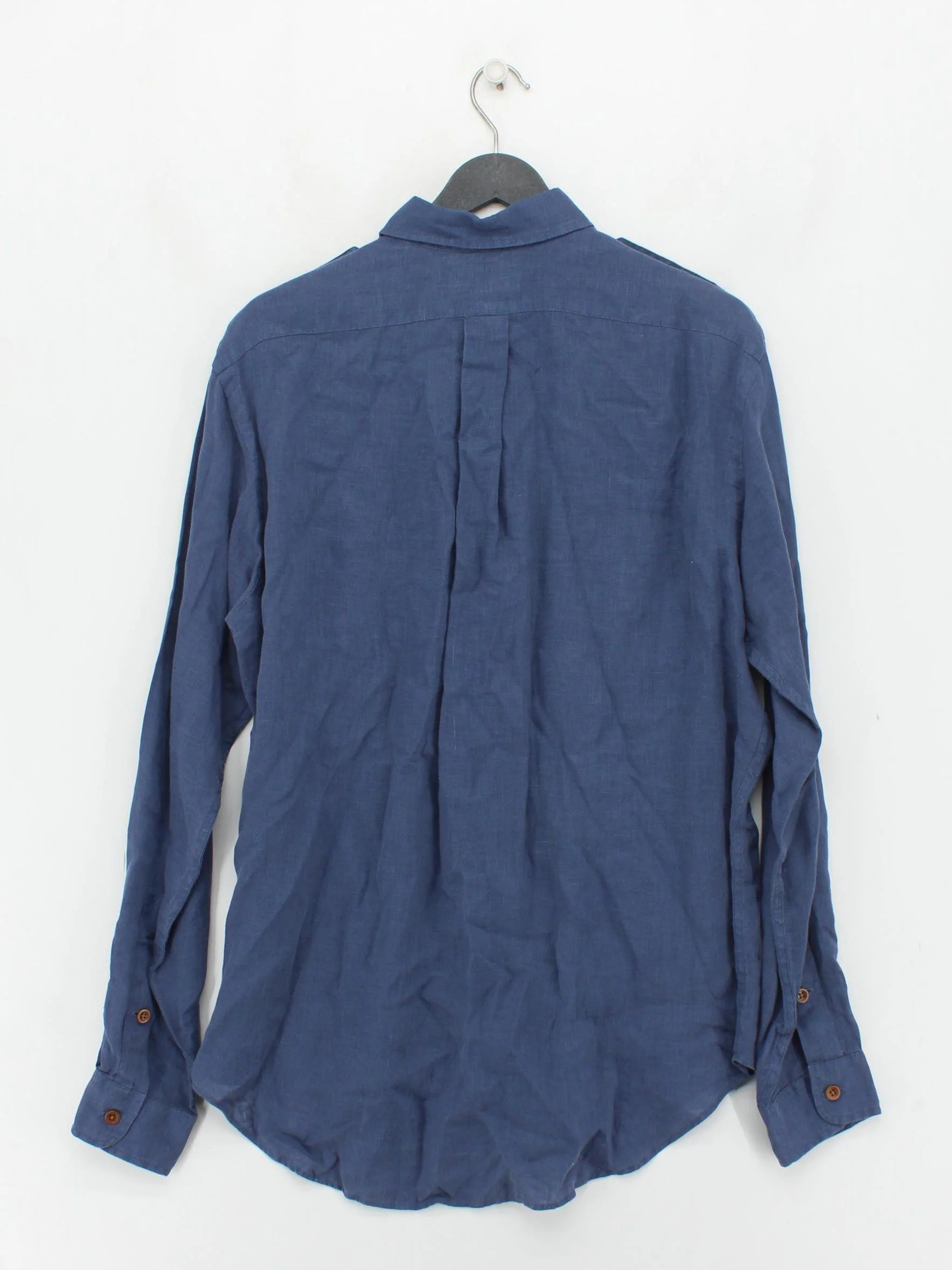 Ralph Lauren Men's Shirt M Blue 100% Other Basic - Image 2