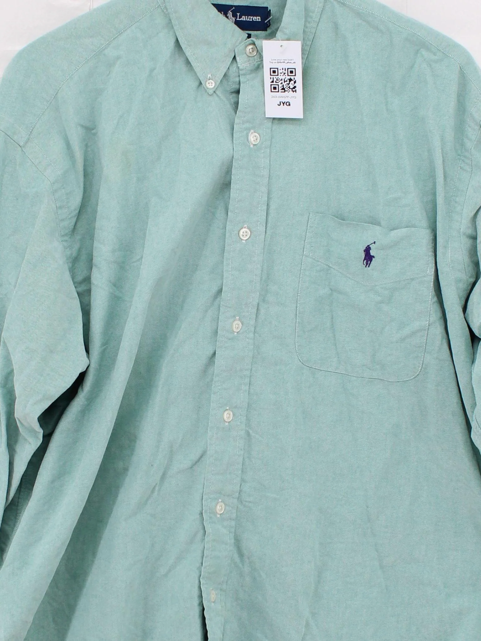 Ralph Lauren Men's Shirt M Green 100% Cotton Basic - Image 3