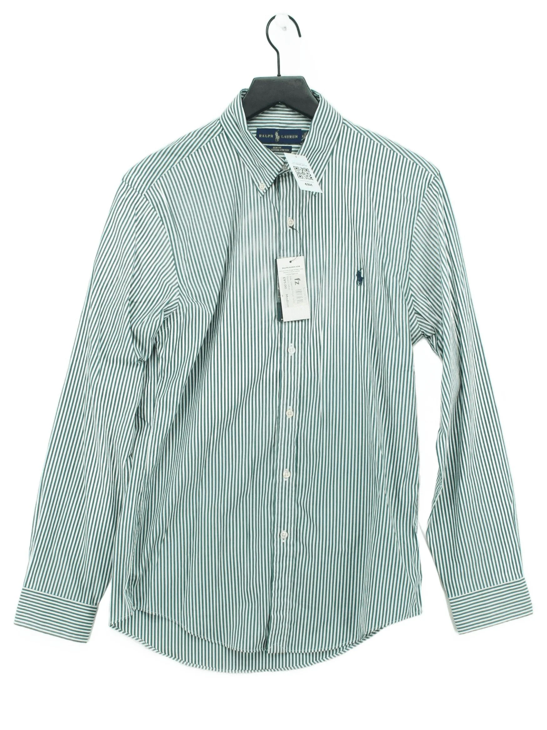 Ralph Lauren Men's Shirt M Green Cotton with Elastane Basic New with tags