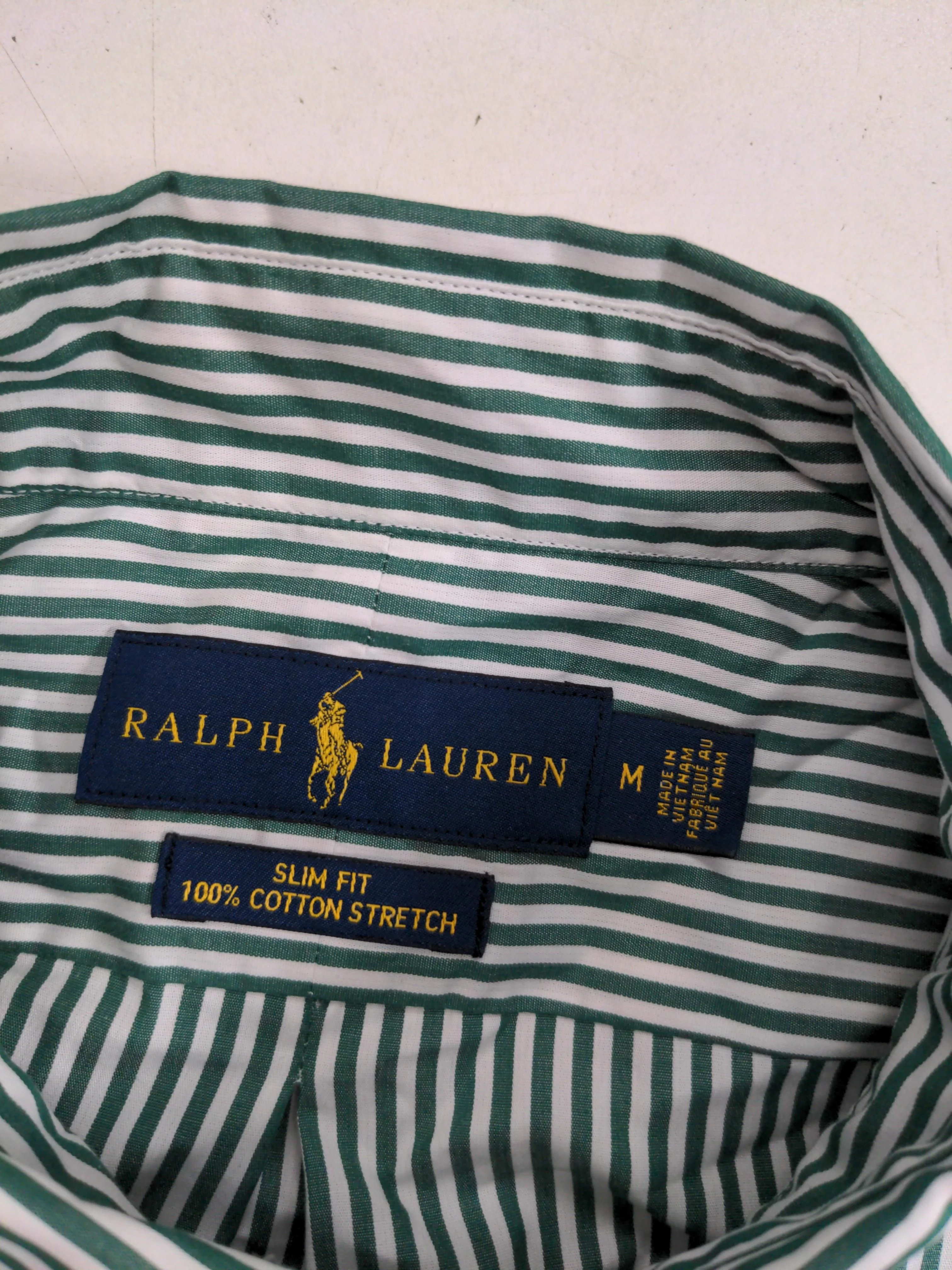 Ralph Lauren Men's Shirt M Green Cotton with Elastane Basic New with tags - Image 5